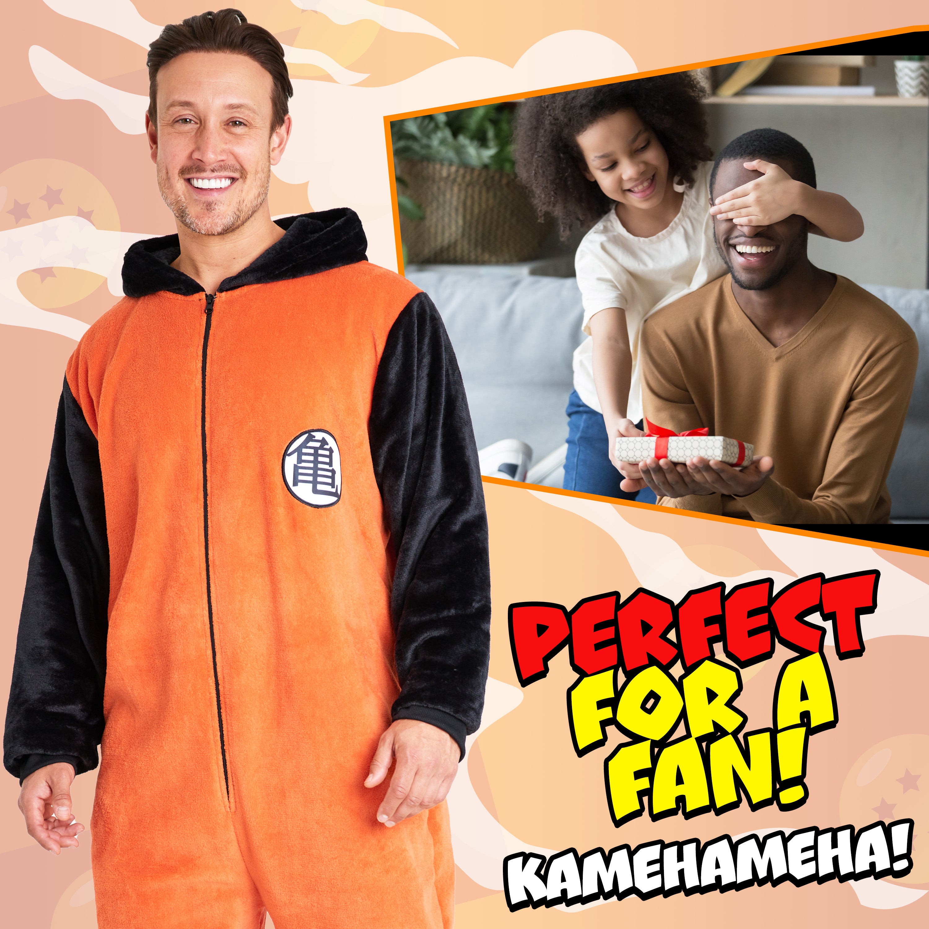 get-trend-men-combinaison-dragon-ball-z-polaire-capuche-orange image 2