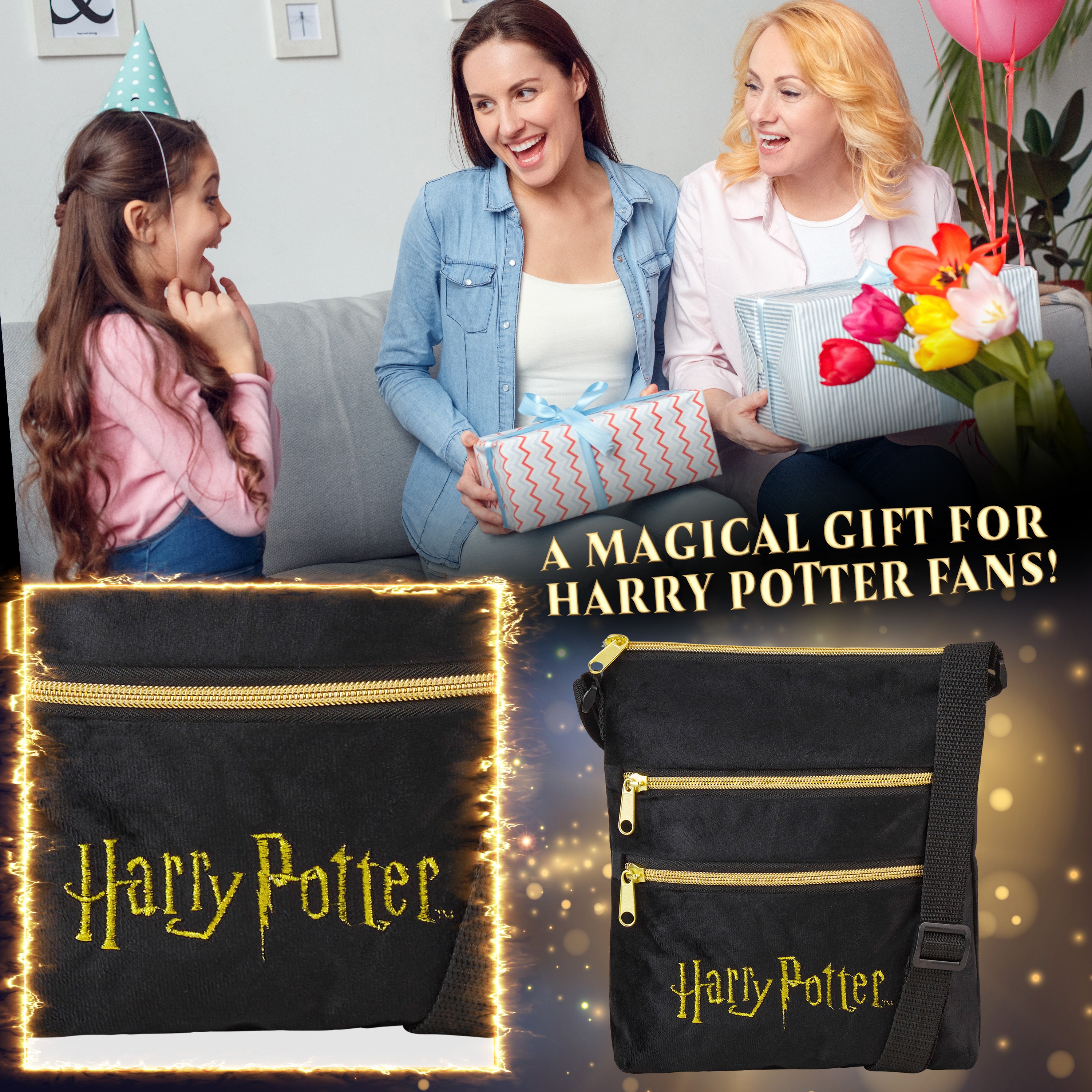 harry-potter-sac-bandouli-re-femme-fille-25x22-cm-zipp image 2
