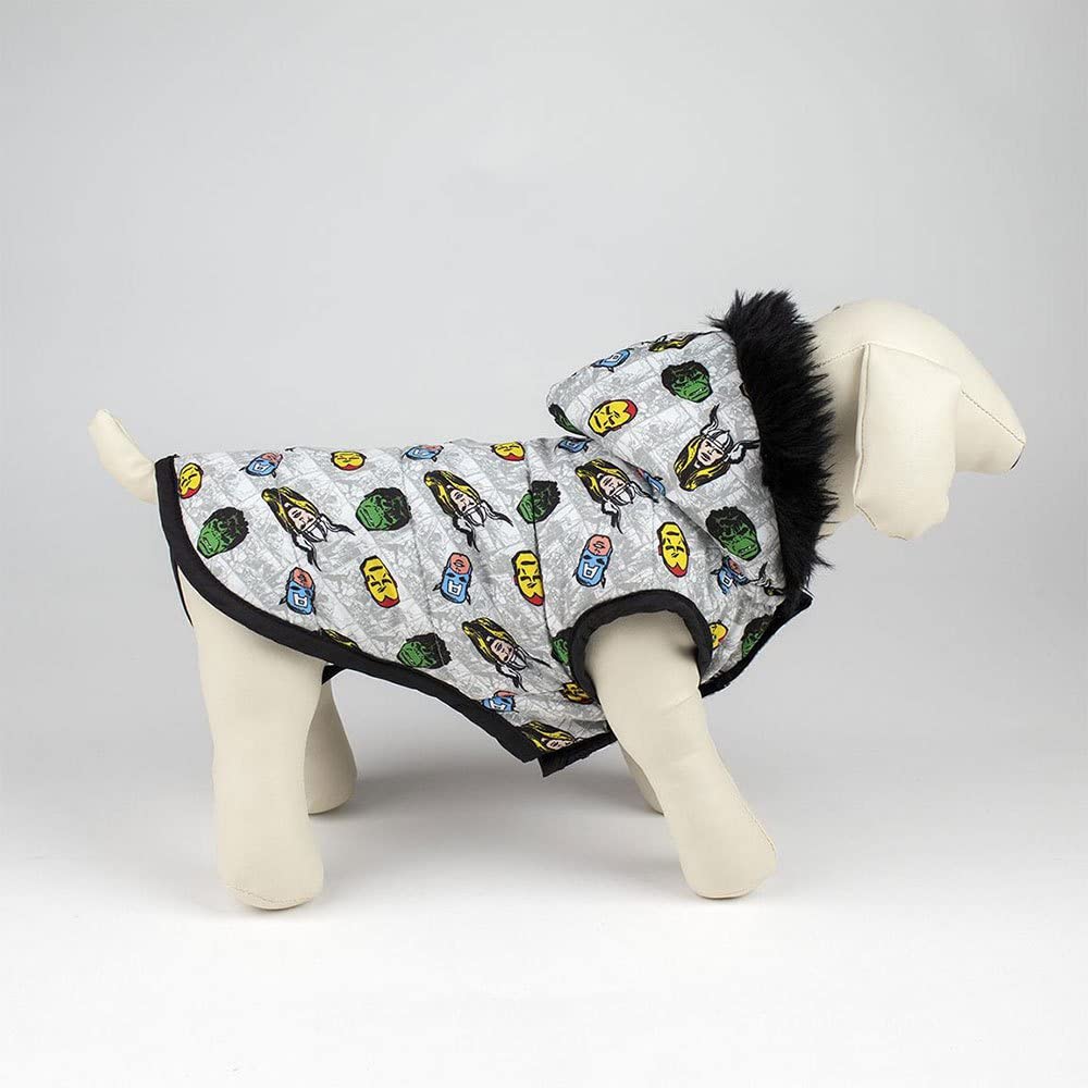 marvel-avengers-manteau-chien-hiver-gris-capuche image 4