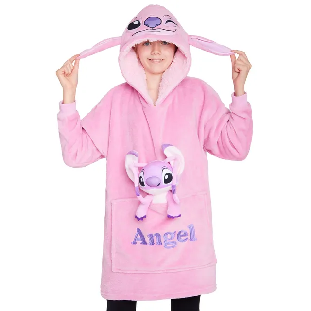 get-trend-boys-plaid-stitch-polaire-angel-rose-avec-peluche image 1