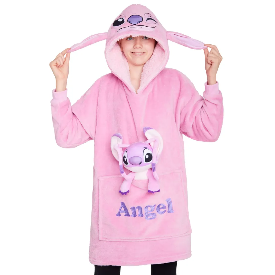 get-trend-boys-plaid-stitch-polaire-angel-rose-avec-peluche image 1