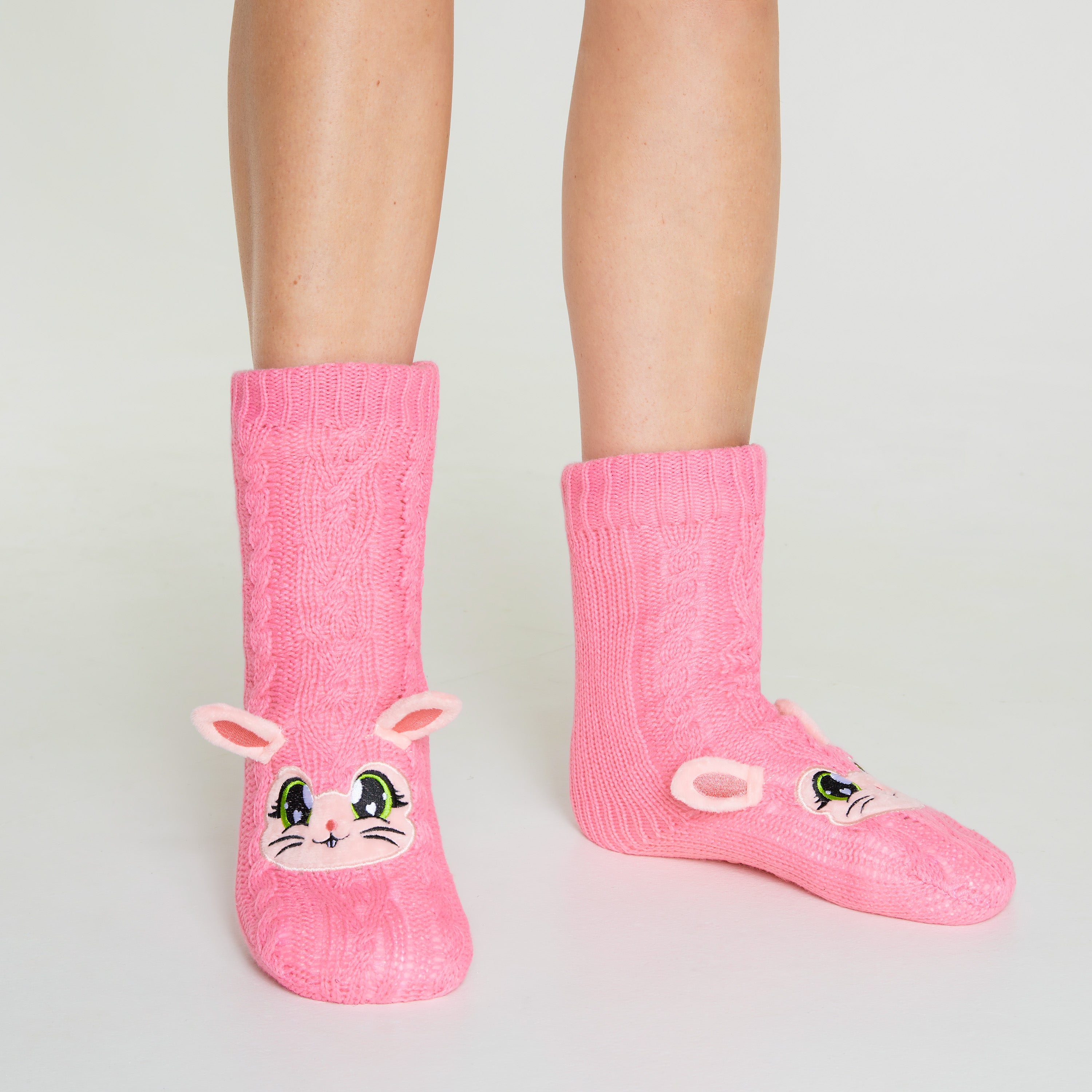 citycomfort-chaussettes-pilou-femme-lapin-rose image 2