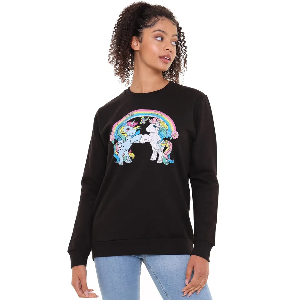 my-little-pony-sweat-papillon-col-rond-noir-femme-cotton-soul image 1