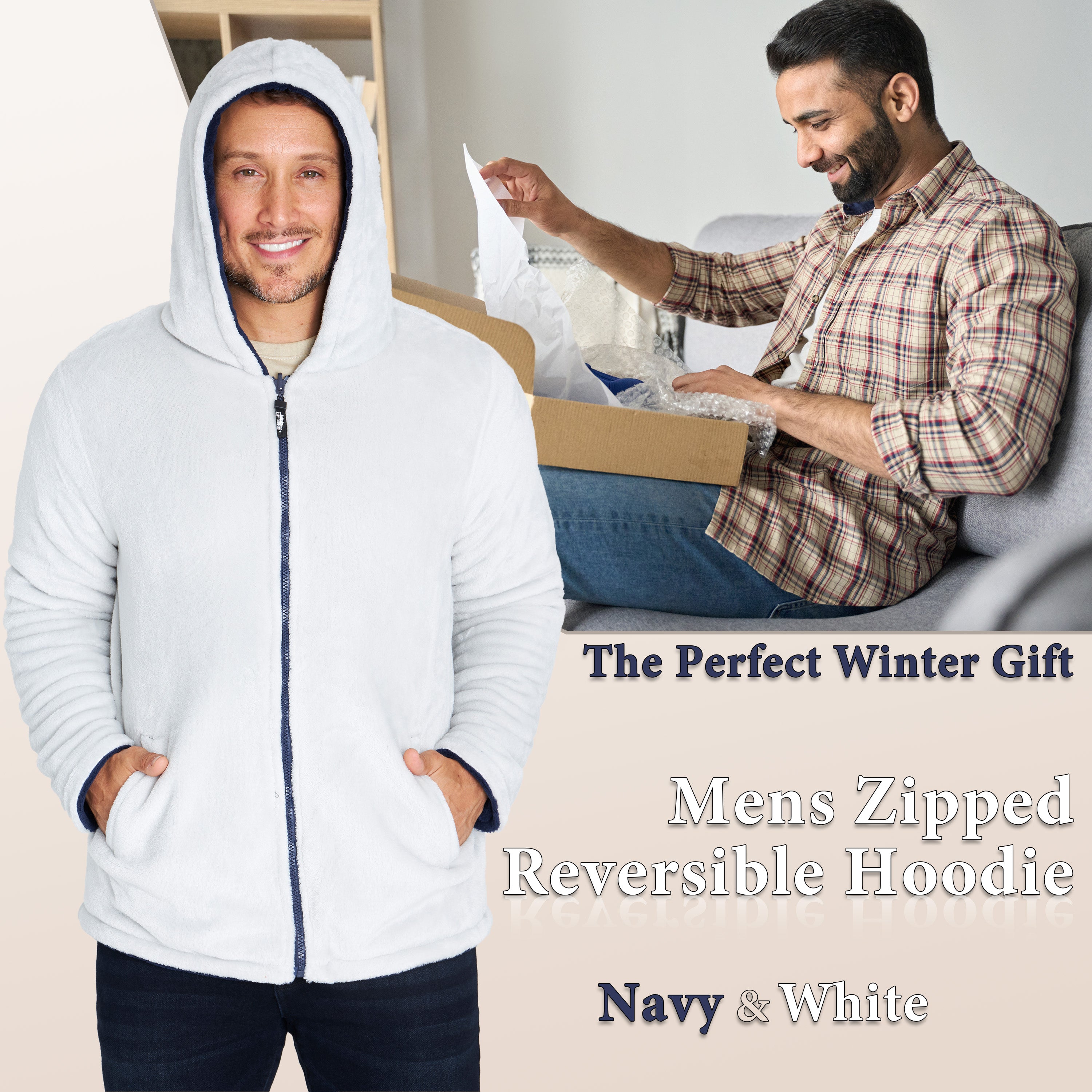 citycomfort-men-sweat-polaire-r-versible-zipp-marine image 4