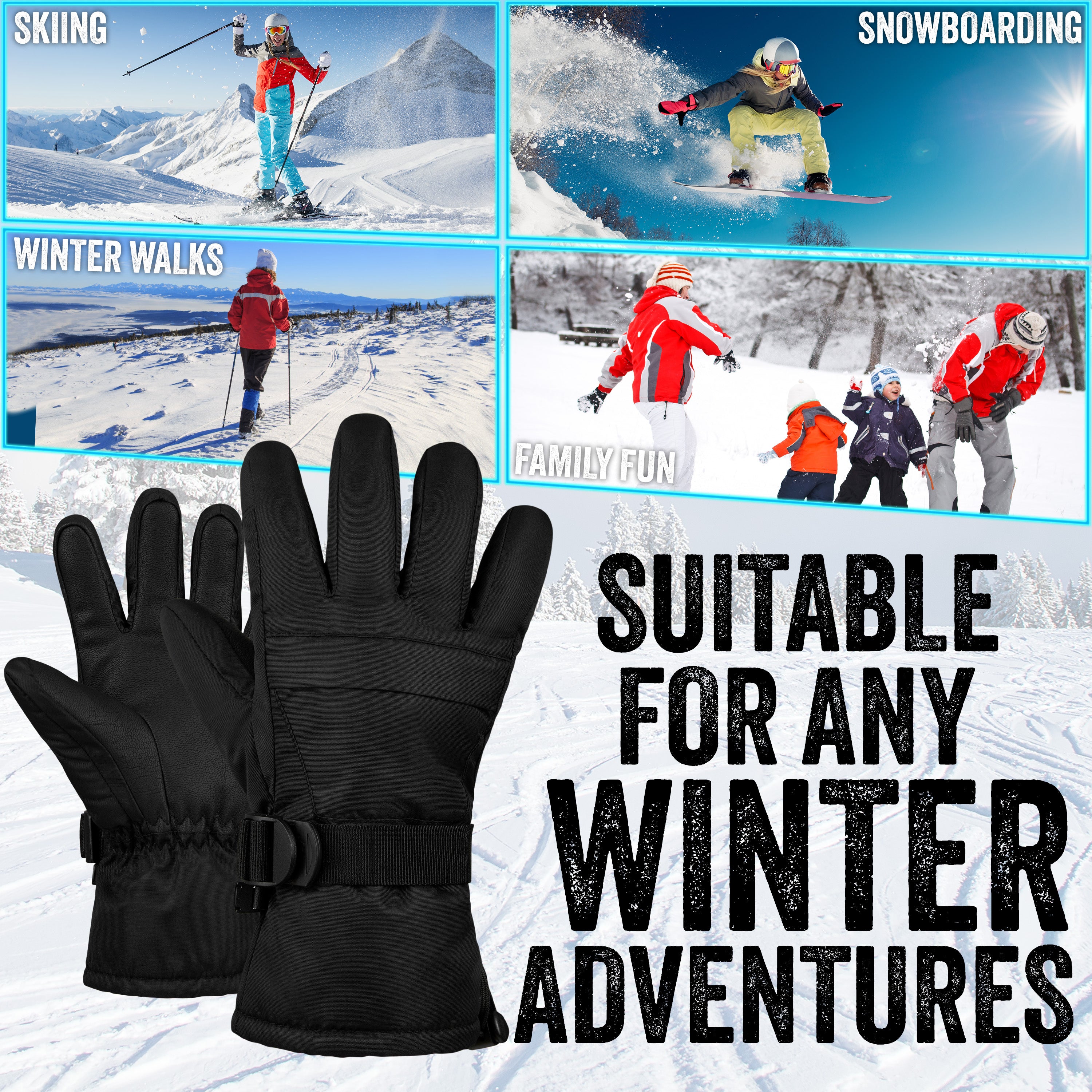 citycomfort-women-gants-de-ski-femme-noir-polaire-tactile image 7