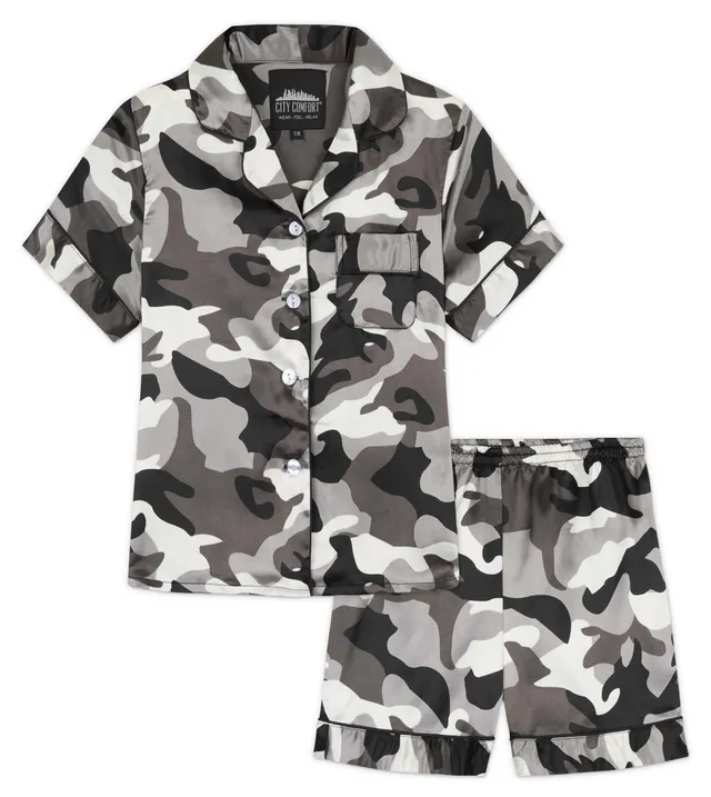 citycomfort-pyjama-satin-fille-short-2-pi-ces-boutonn image 1