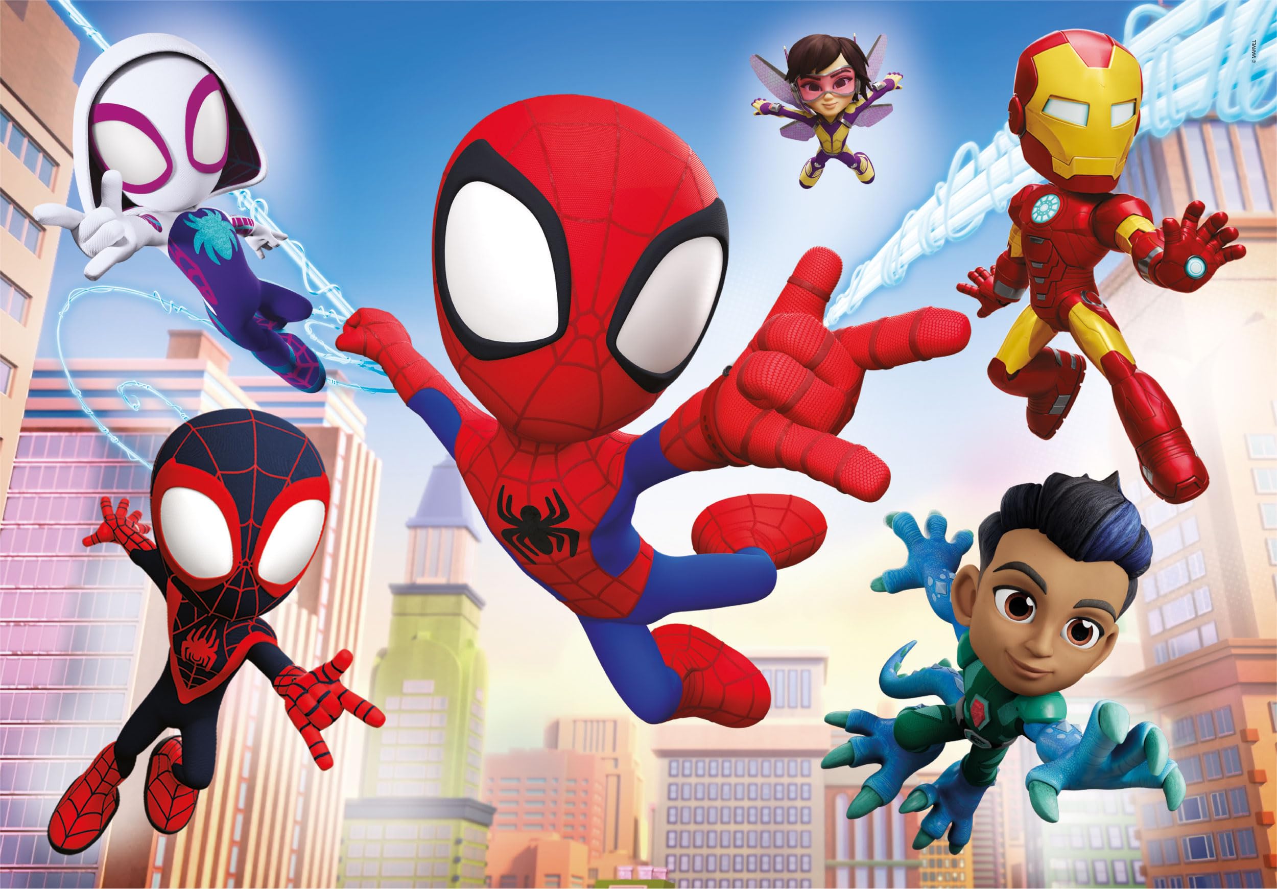 clementoni-supercolor-spidey-and-friends-puzzle-2x60-pi-ces-4-ans image 4