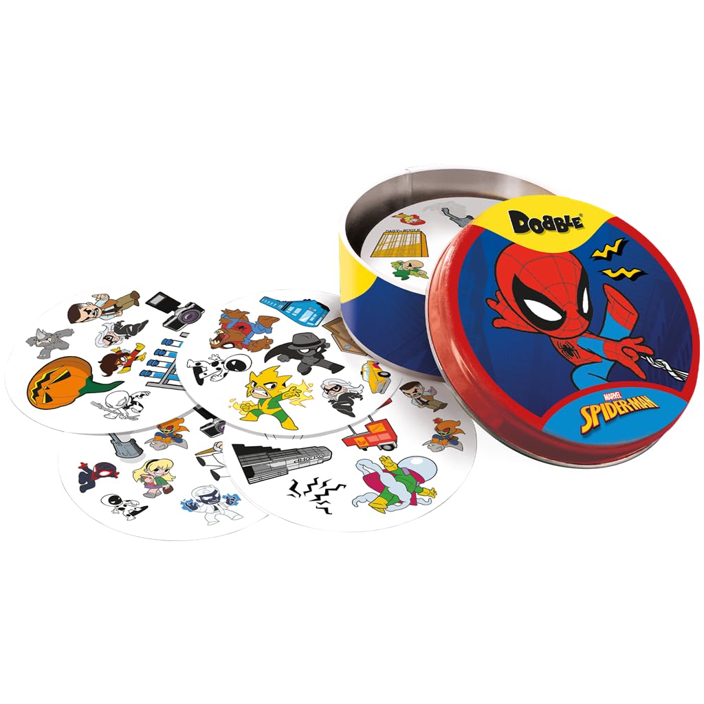 dobble-spiderman-asmodee-jeu-de-cartes-observation-55-cartes image 3