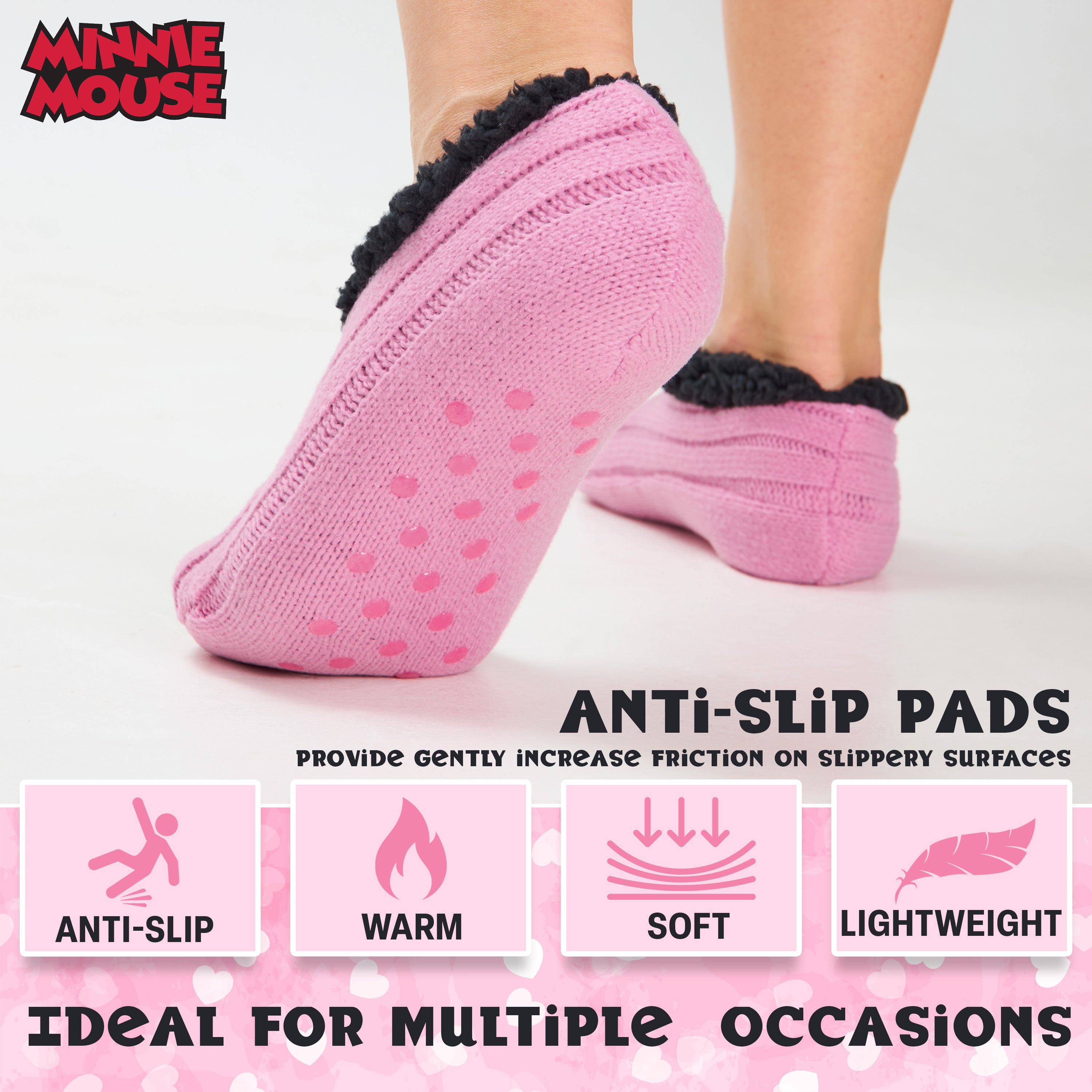 disney-chaussons-femme-ballerines-tricot-sherpa-minnie image 4
