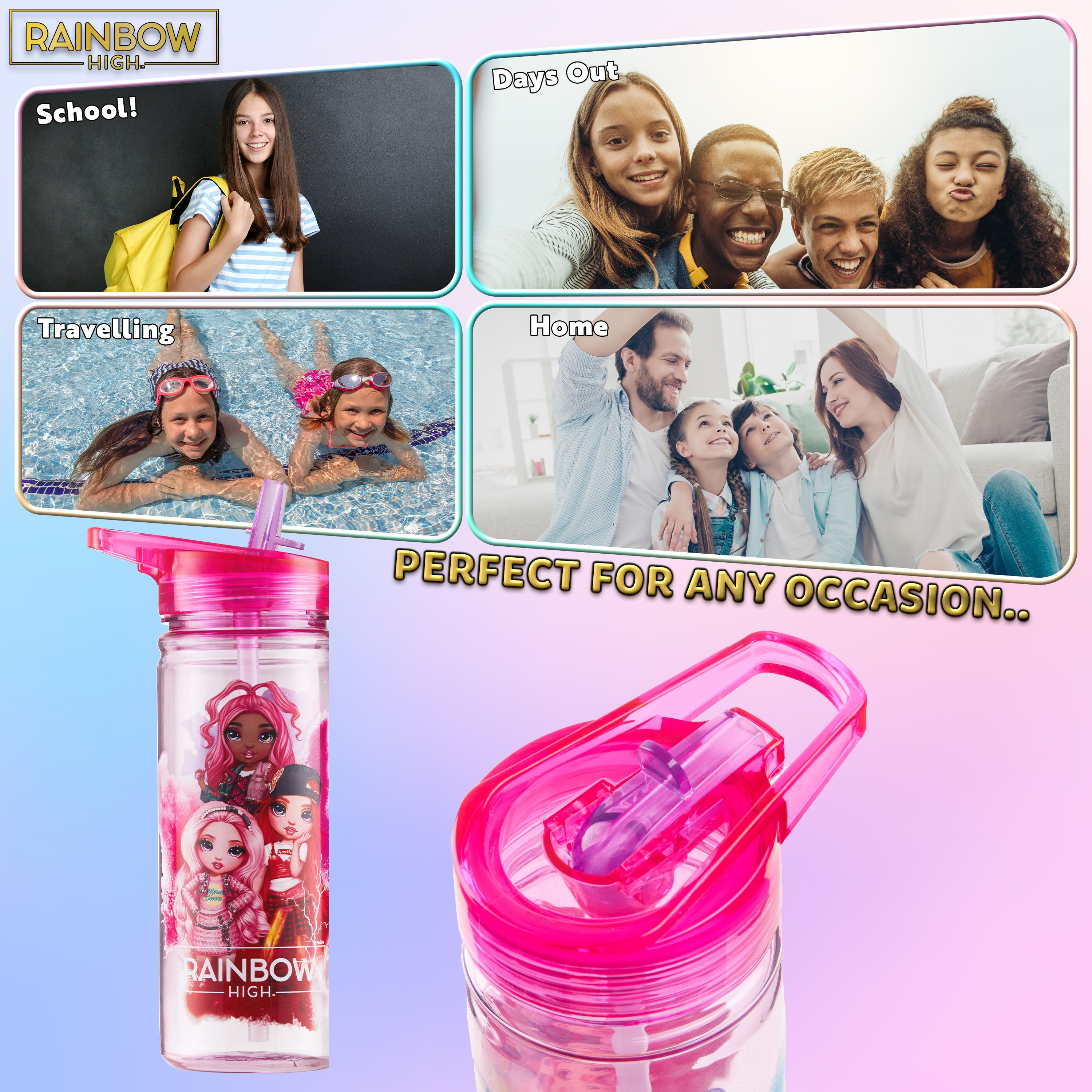 rainbow-high-gourde-paille-fille-580-ml-sans-bpa image 5