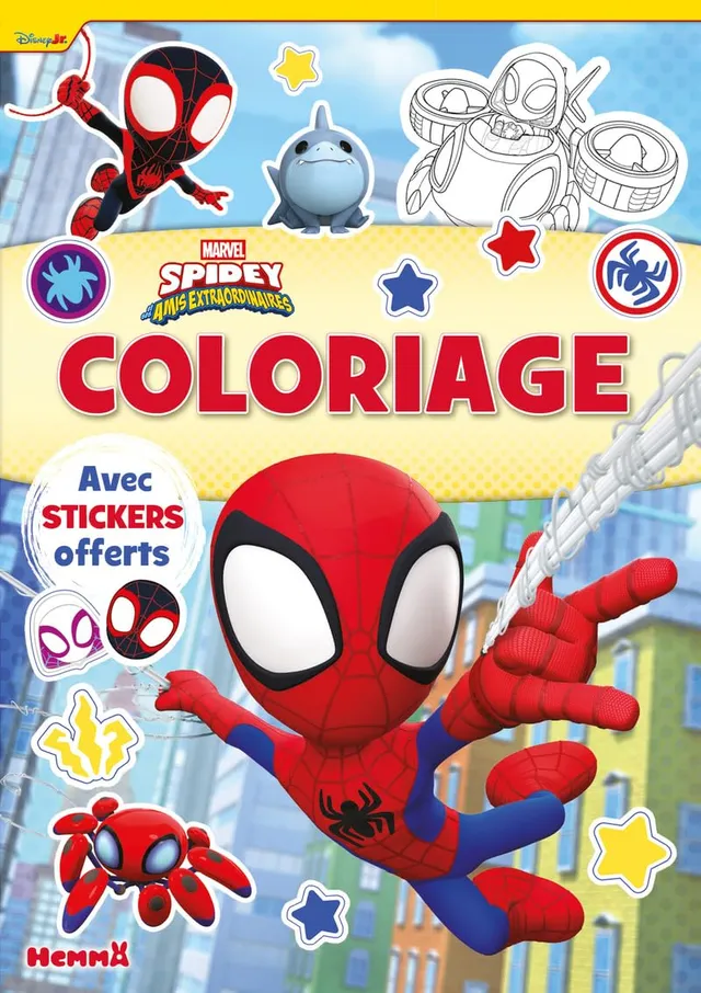 marvel-spidey-livre-coloriage-avec-stickers-4-ans image 1