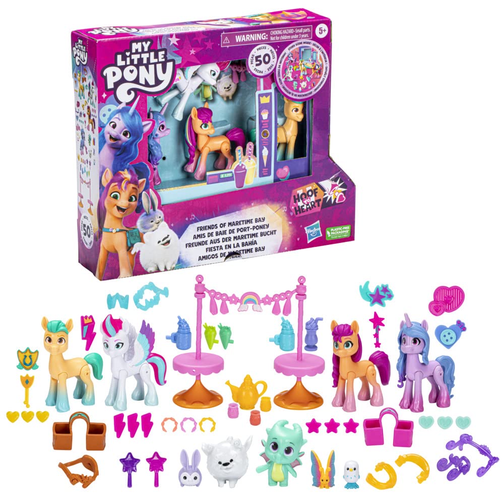 my-little-pony-cr-e-ton-style-baie-port-poney-4-poneys-50-accessoires image 1