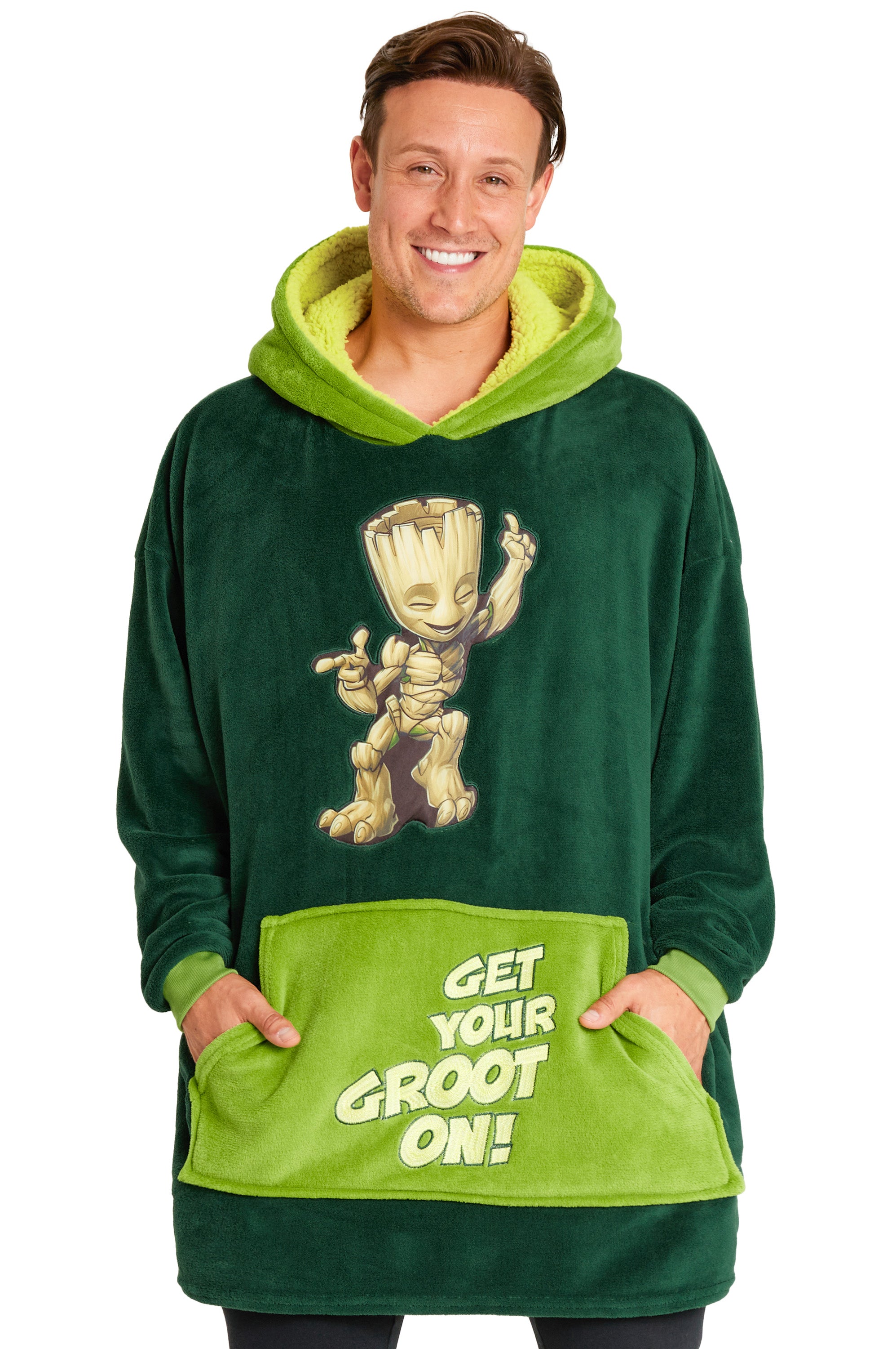 get-trend-marvel-sweat-plaid-capuche-homme-oversize-avengers image 1
