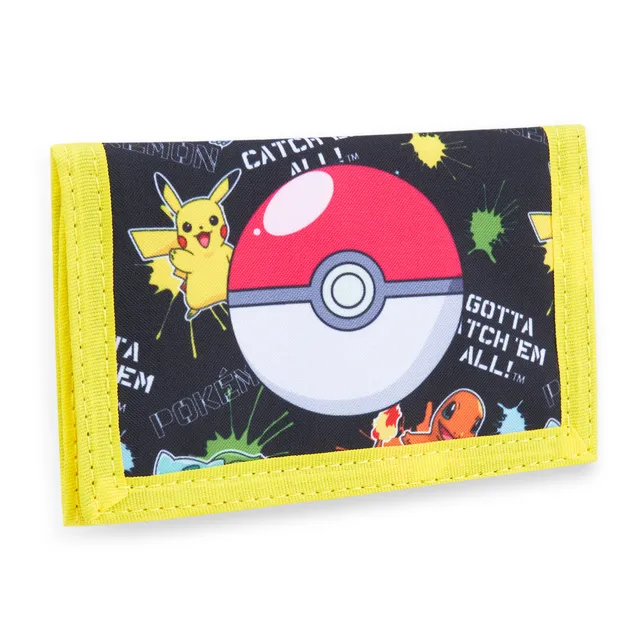 pok-mon-portefeuille-enfant-3-volets-noir-jaune-scratch image 1
