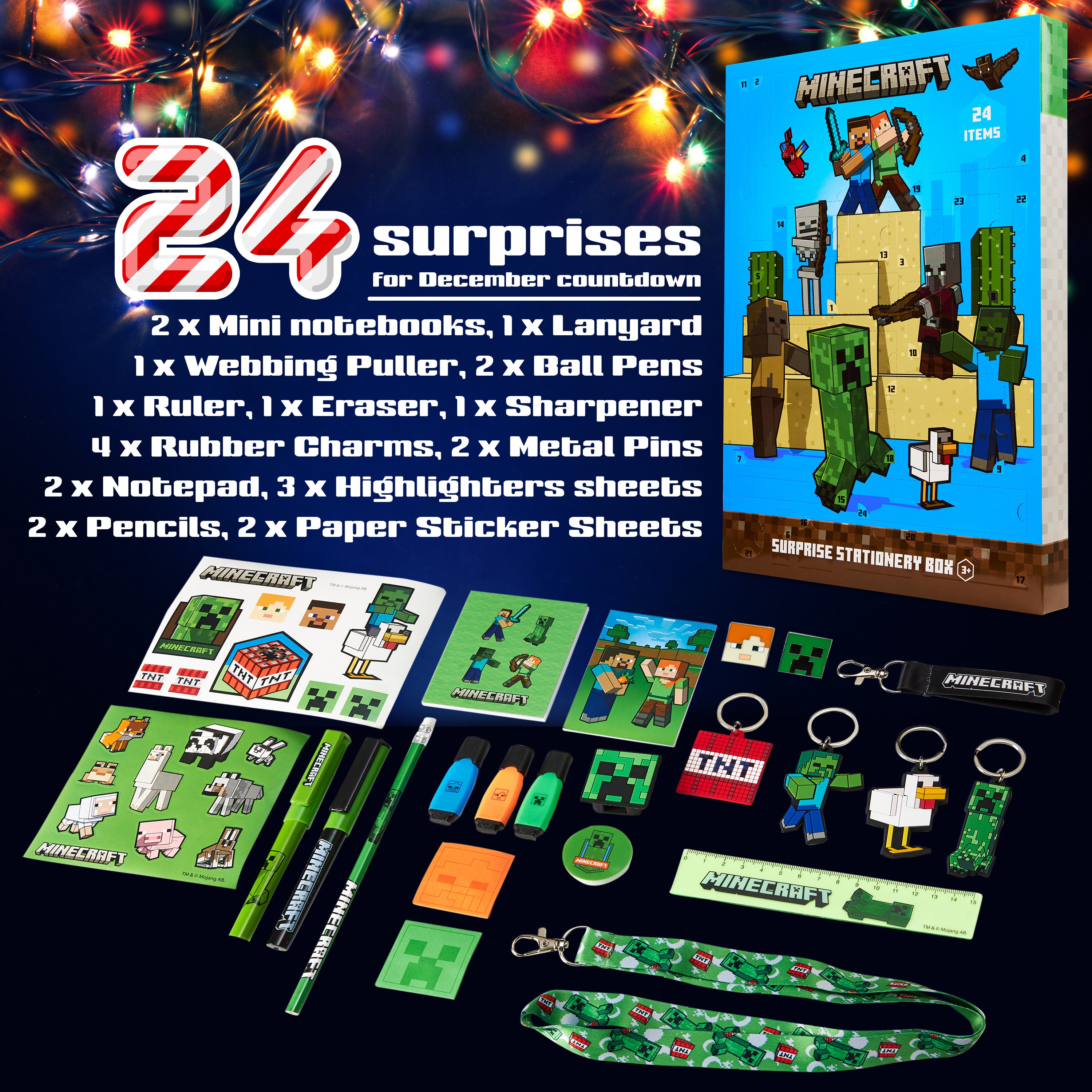 minecraft-calendrier-de-l-avent-2025-papeterie-24-surprises image 6