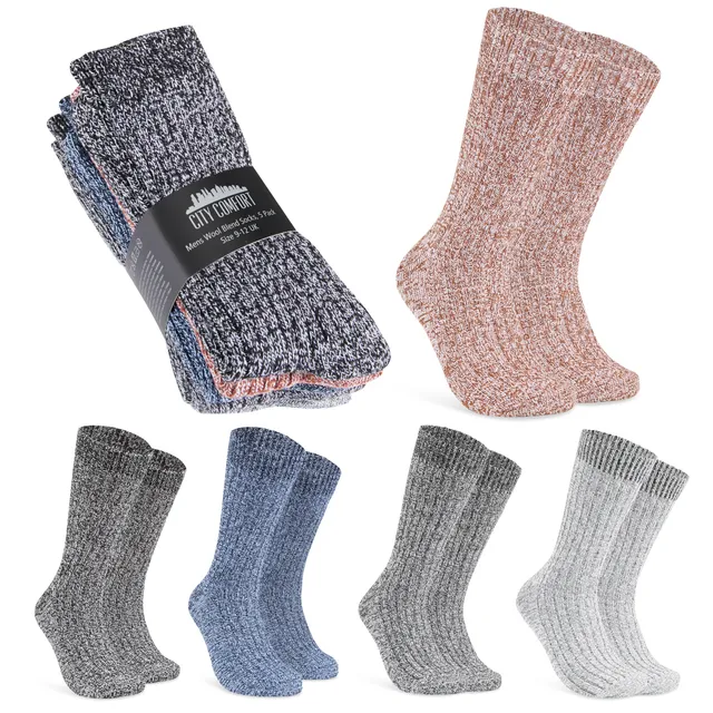 citycomfort-men-chaussettes-basses-laine-lot-5-taille-6-9 image 1