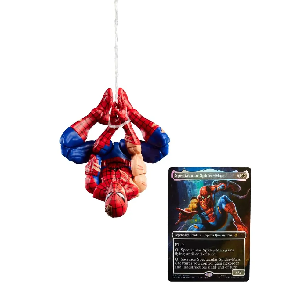 marvel-legends-spider-man-combat-endommag-figurine-carte-magic image 1