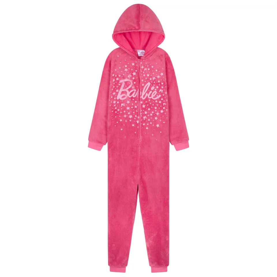 barbie-combinaison-pyjama-fille-polaire-3-4-ans-capuche image 1