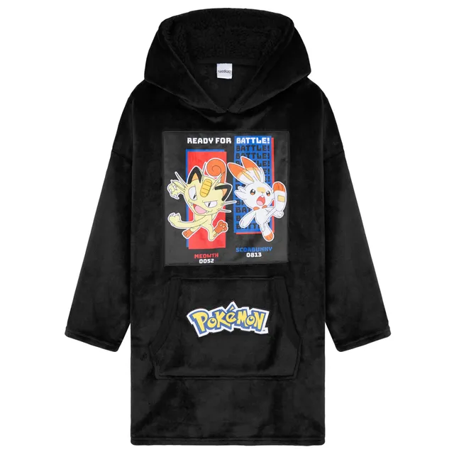 get-trend-boys-sweat-pok-mon-meowth-scorbunny-noir-enfant image 1