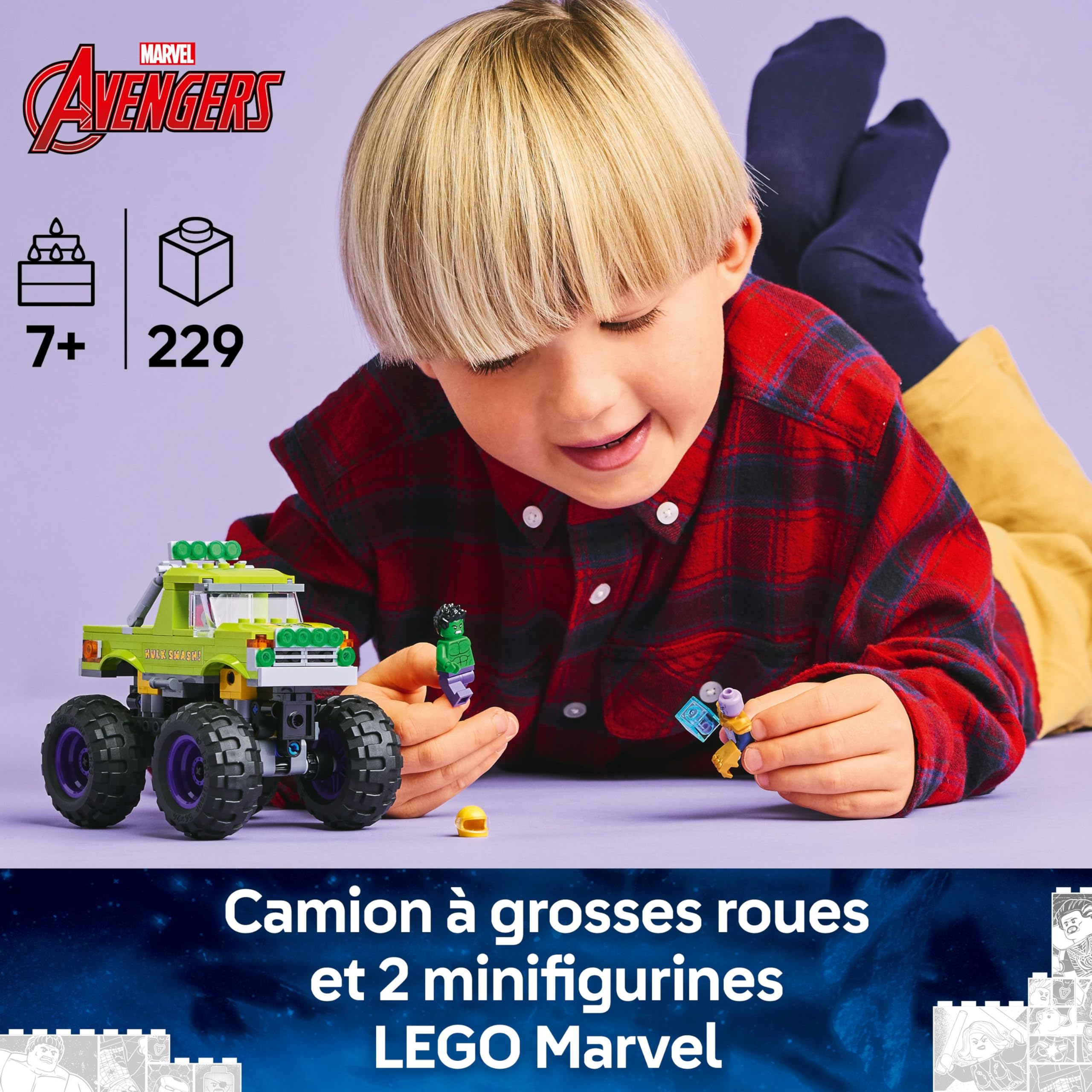 lego-marvel-76312-tout-terrain-hulk-contre-thanos-231-pi-ces image 2