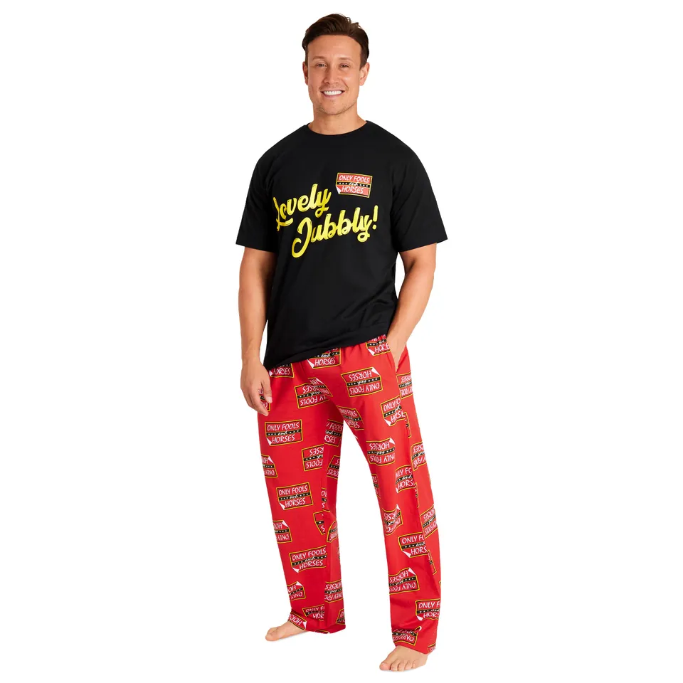 only-fools-and-horses-pyjama-homme-coton-t-shirt-pantalon-taille-l image 1