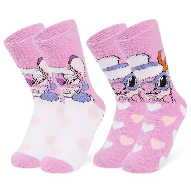 disney-angel-chaussettes-pilou-antiderapantes-lot-2-polaire image 1