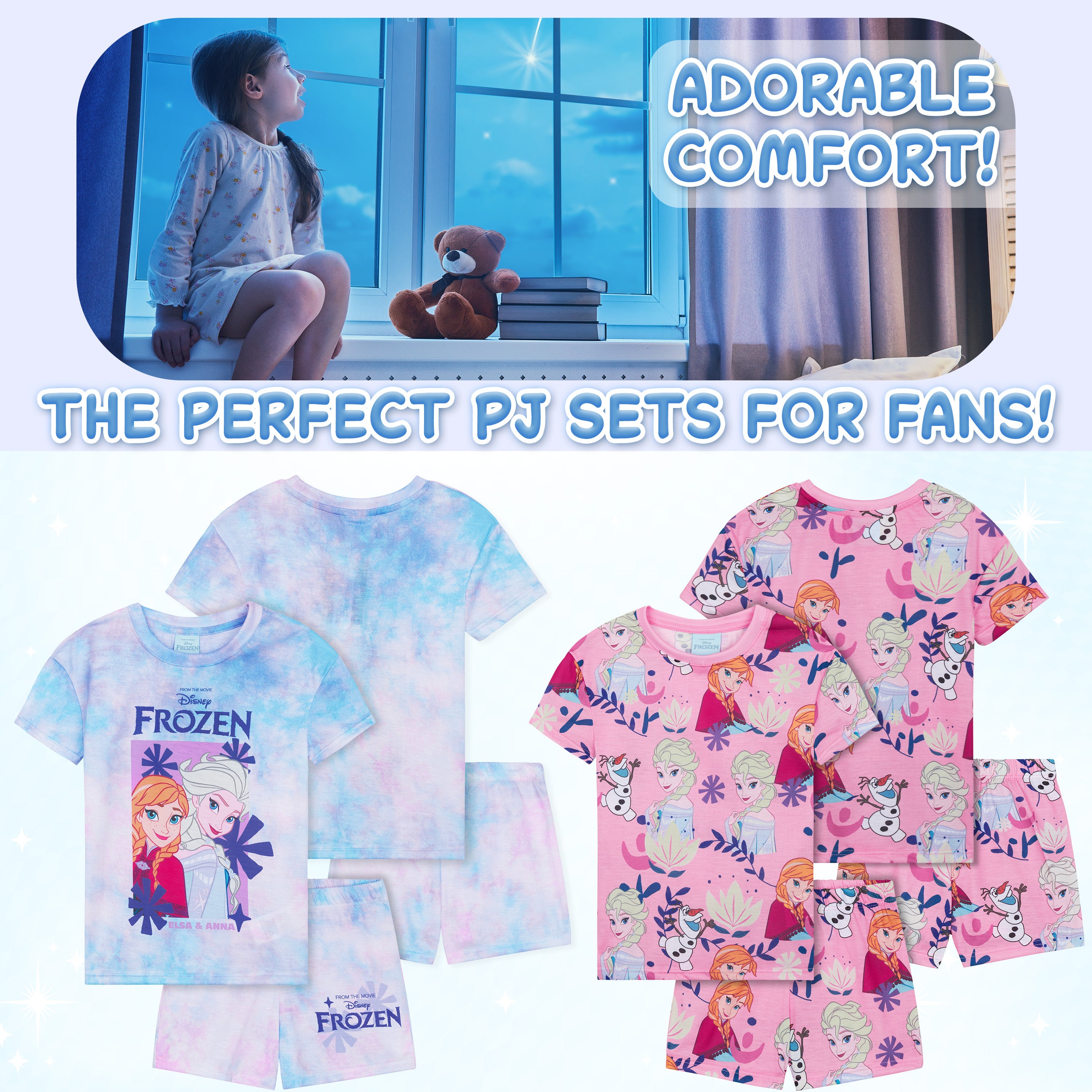 get-trend-pyjama-fille-manches-courtes-lot-de-2-elsa image 3