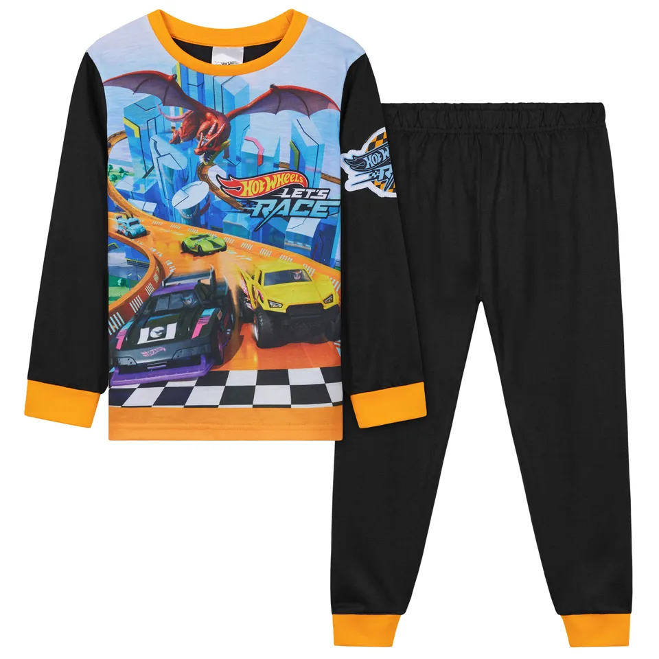 hot-wheels-pyjama-gar-on-long-2-pi-ces-3-8-ans image 1