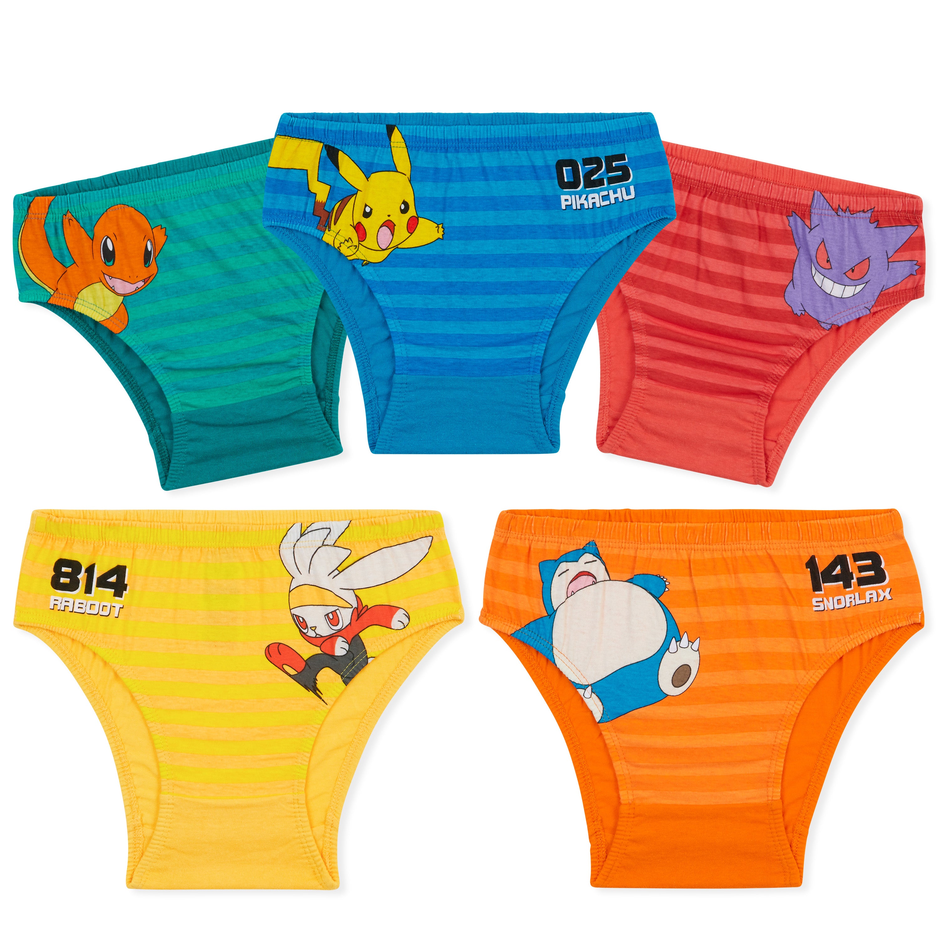 get-trend-boys-pok-mon-slip-gar-on-coton-lot-de-5-pikachu image 1