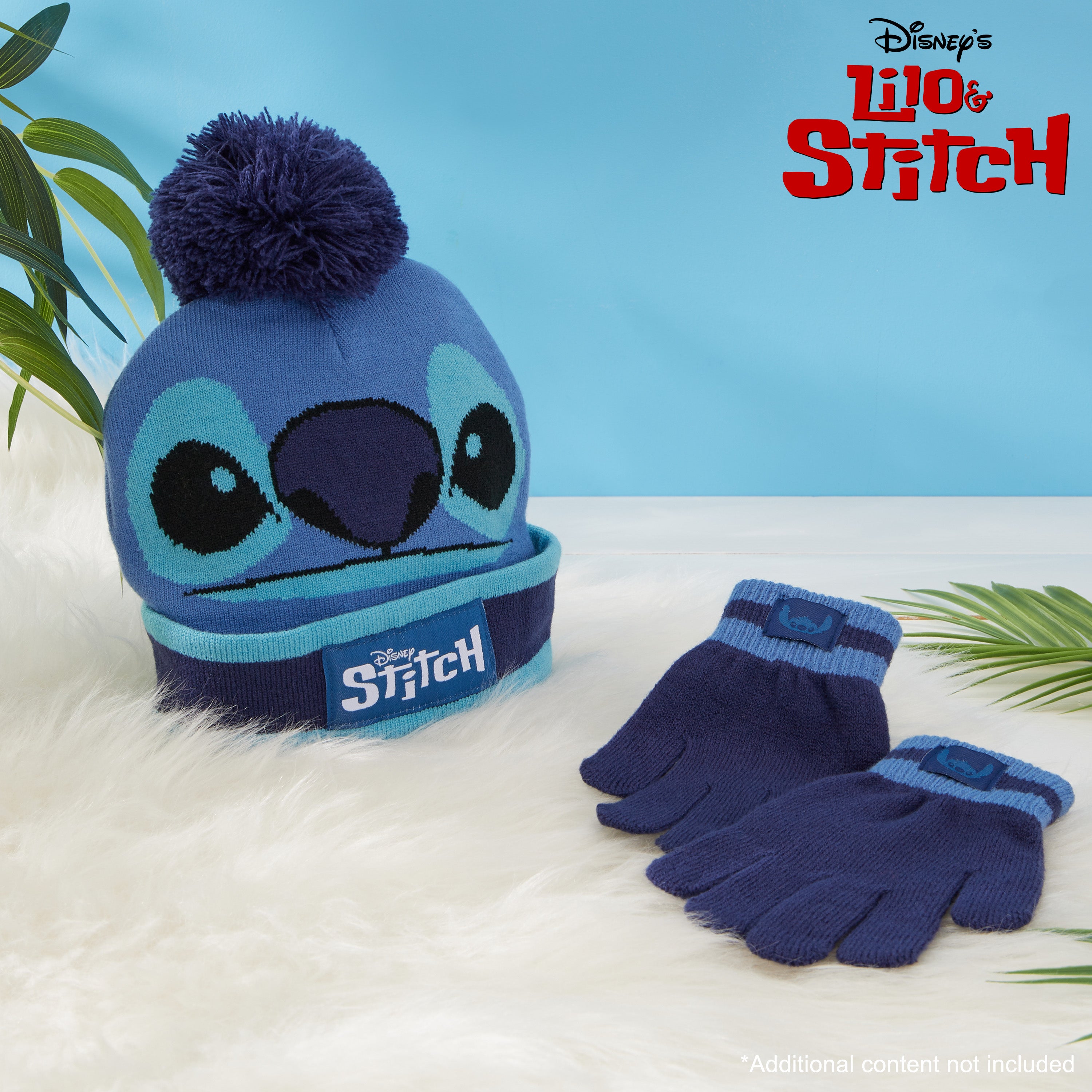 disney-stitch-bonnet-gants-enfant-bleu-2-pi-ces image 2