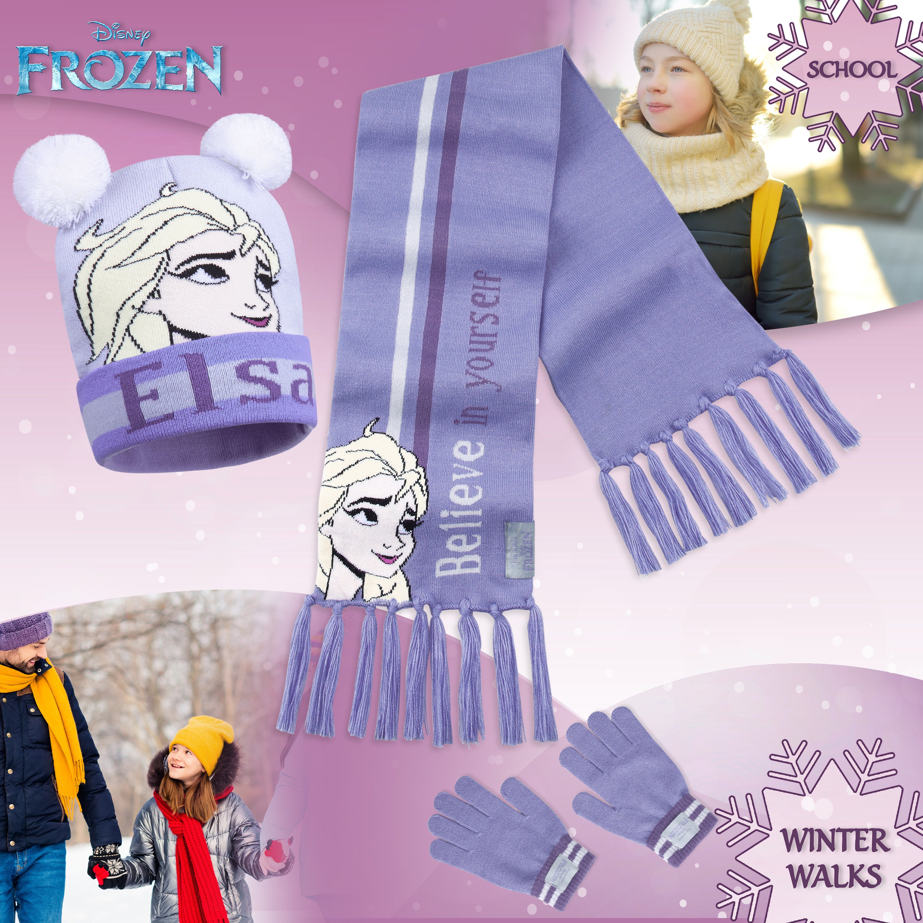 disney-frozen-ensemble-bonnet-charpe-gants-fille-3-pi-ces image 5