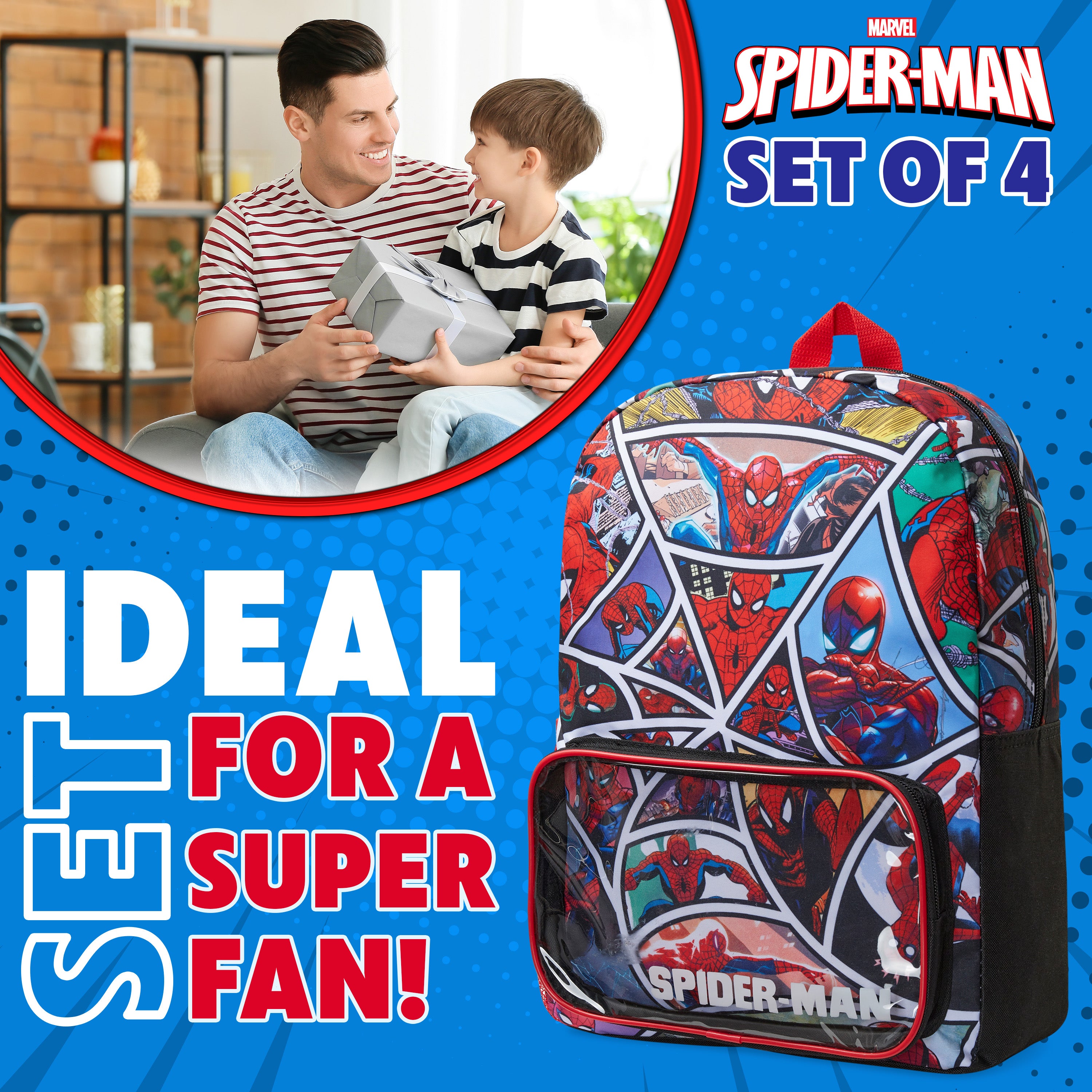 marvel-spider-man-sac-dos-cole-4-pi-ces-gar-on image 3