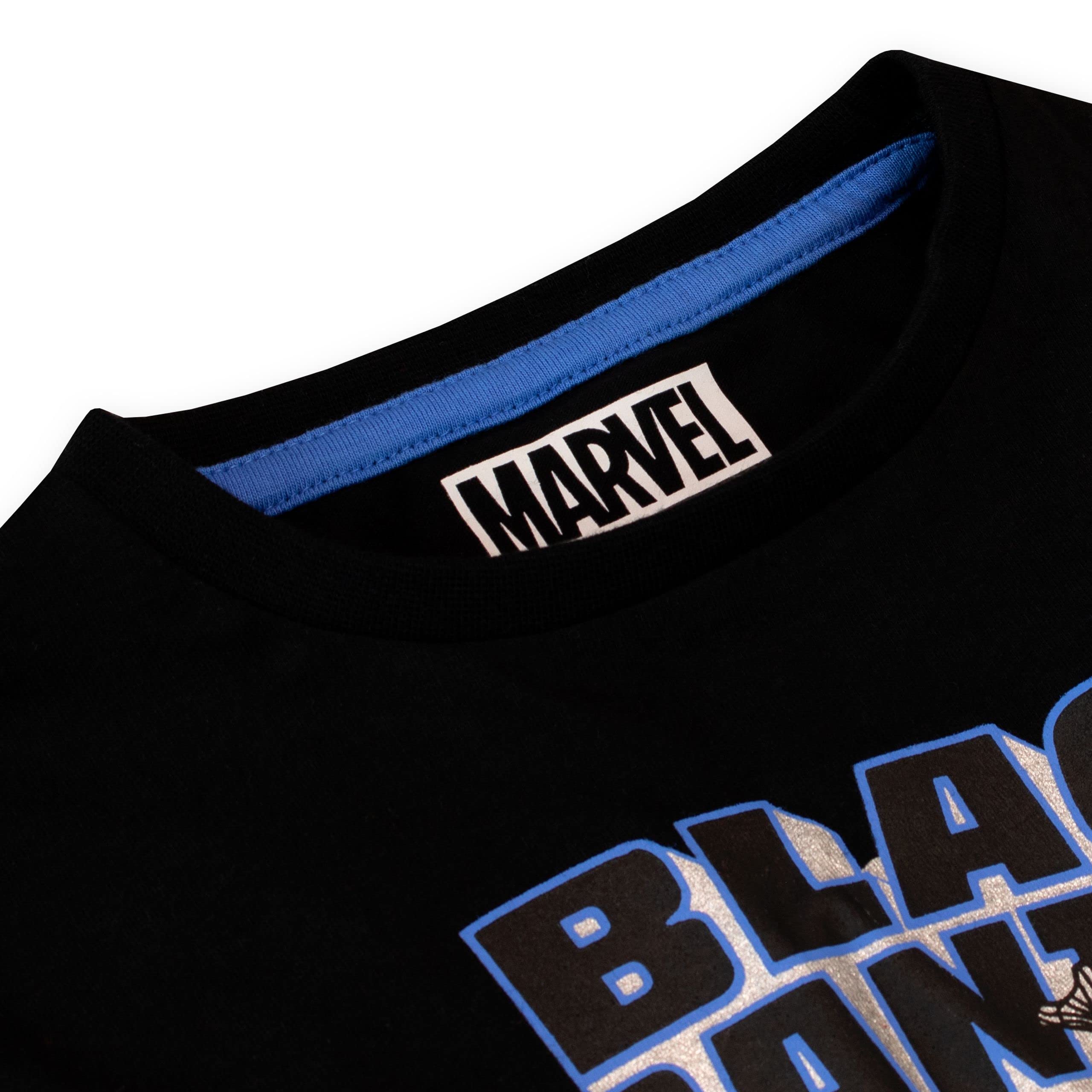 marvel-black-panther-ensemble-t-shirt-short-gar-on-9-10-ans-noir image 4