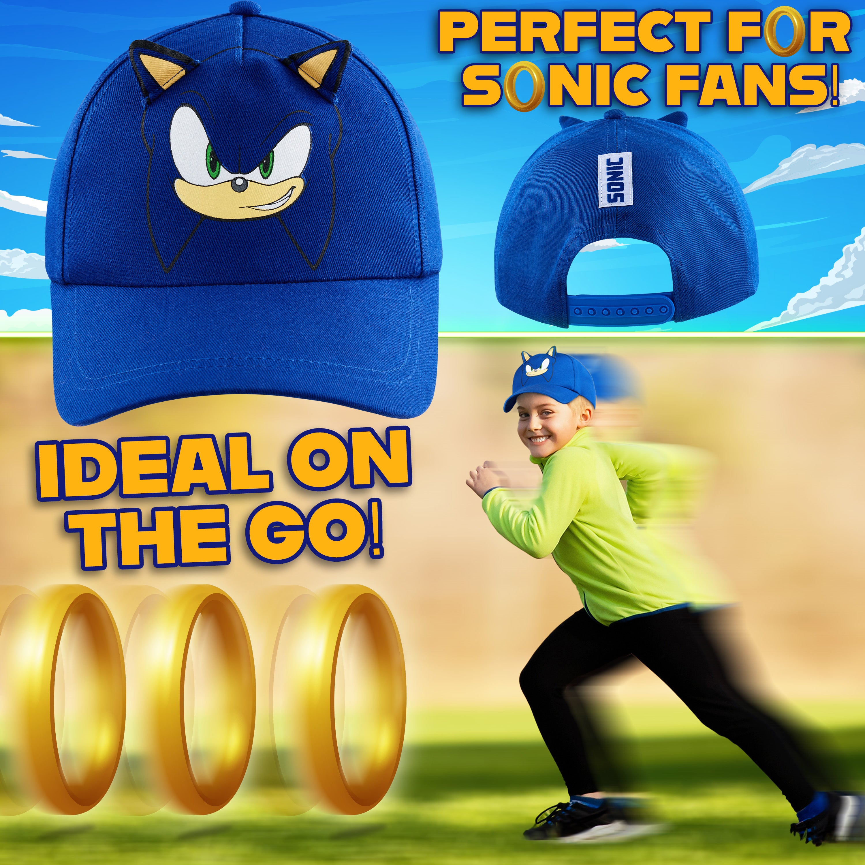 sonic-casquette-baseball-gar-on-r-glable-l-g-re image 2