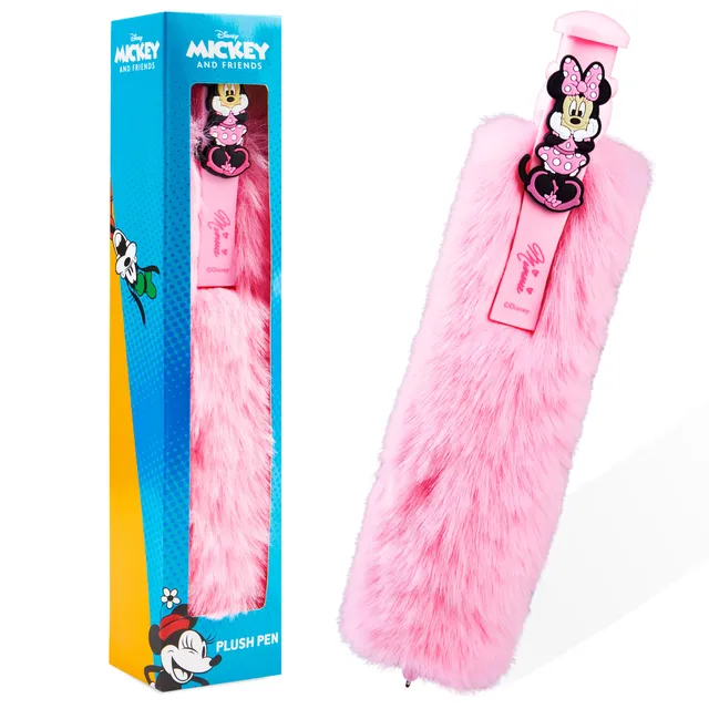 disney-minnie-stylo-bille-pompon-rose-encre-noire image 1