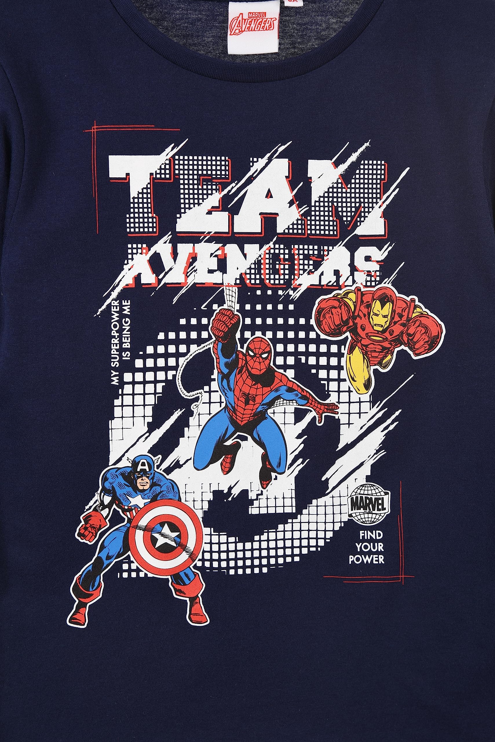 avengers-t-shirt-manches-longues-gar-on-bleu-marine-8-ans image 3