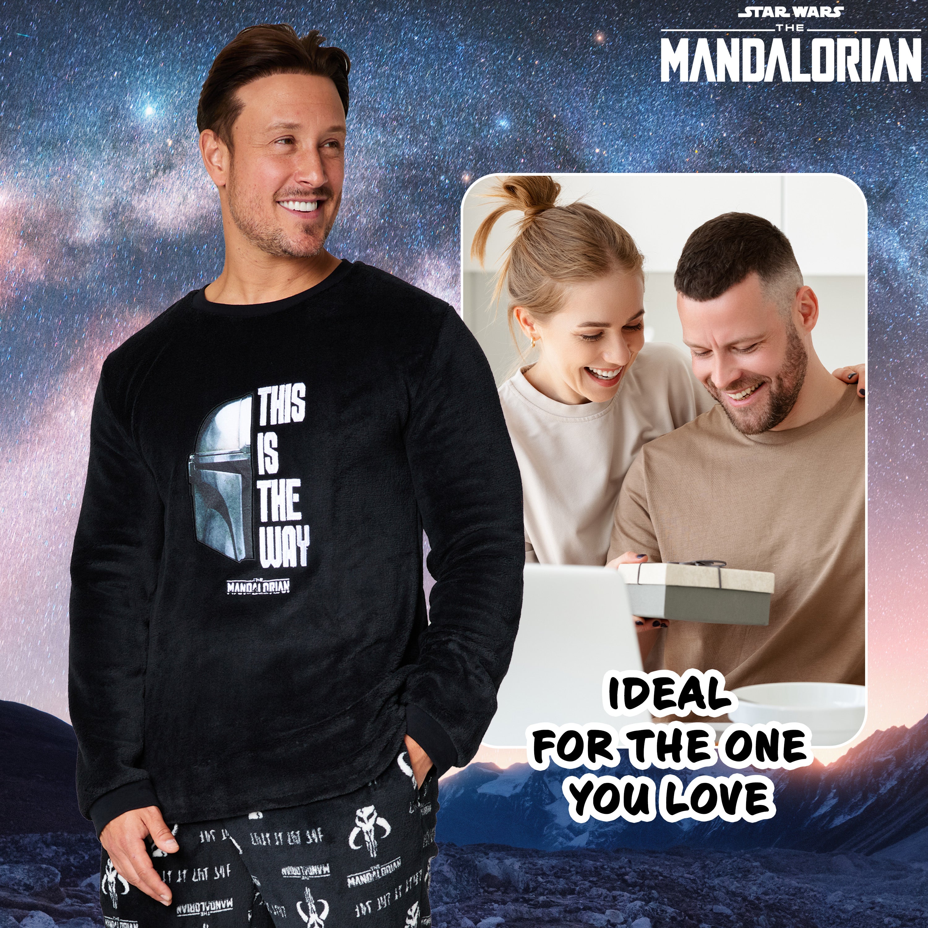 disney-the-mandalorian-pyjama-homme-polaire-chaussettes image 2