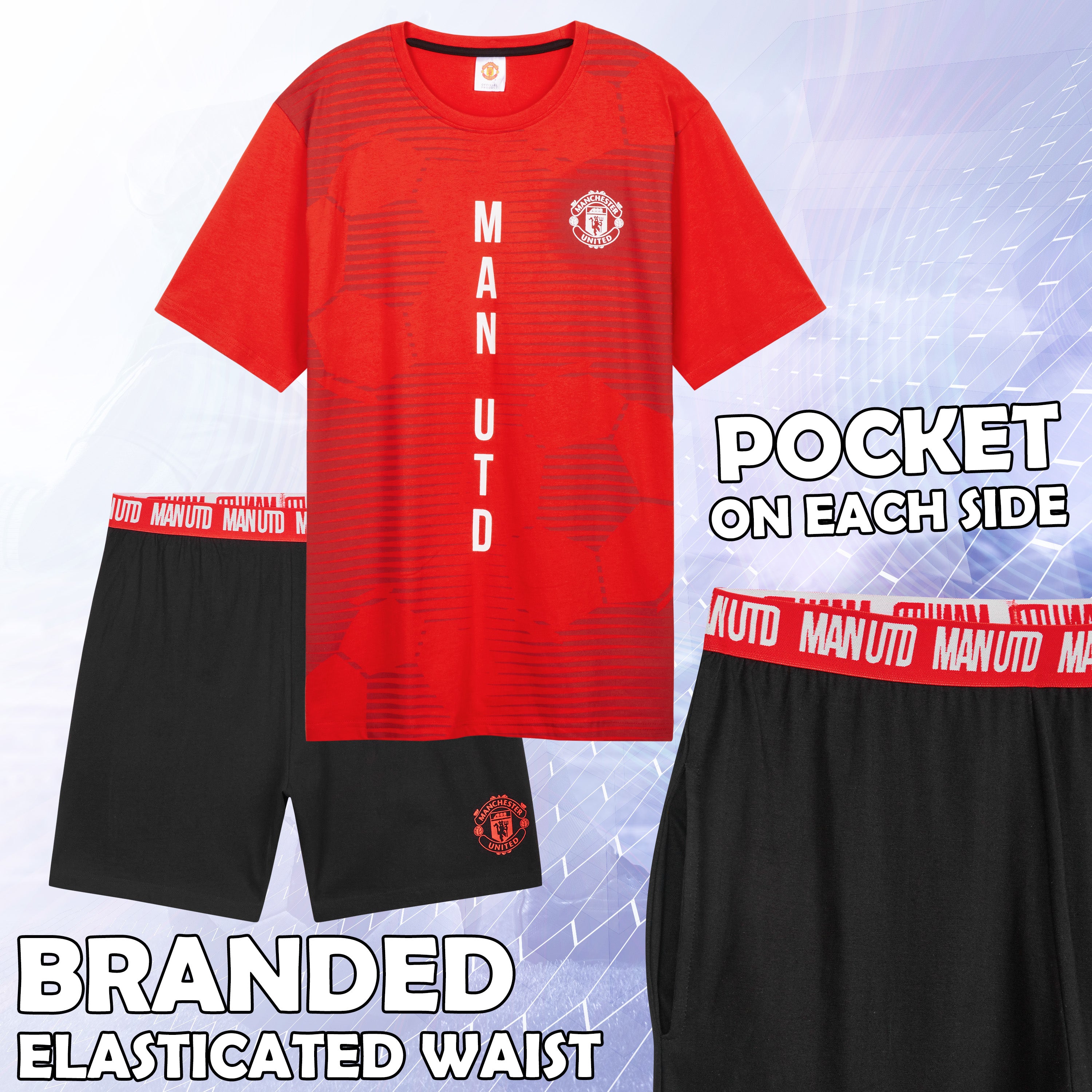 manchester-united-pyjama-court-homme-taille-l-coton image 5