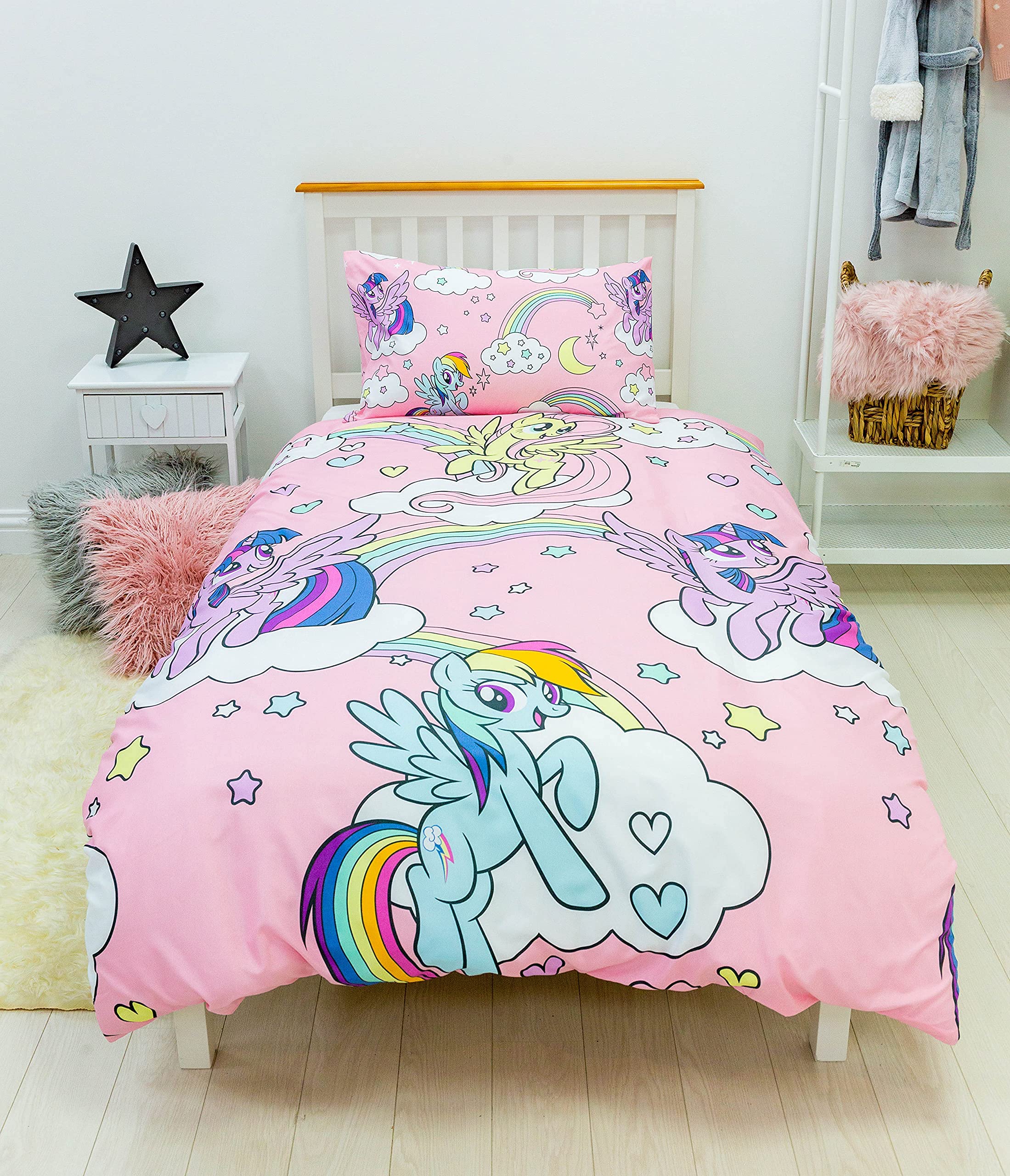 my-little-pony-housse-couette-rose-lit-simple-135x200-parure image 3