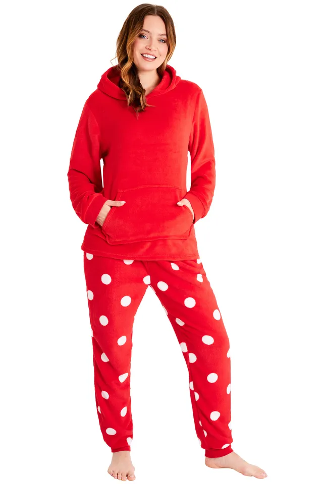 citycomfort-pyjama-polaire-femme-capuche-2-pi-ces-doux image 1