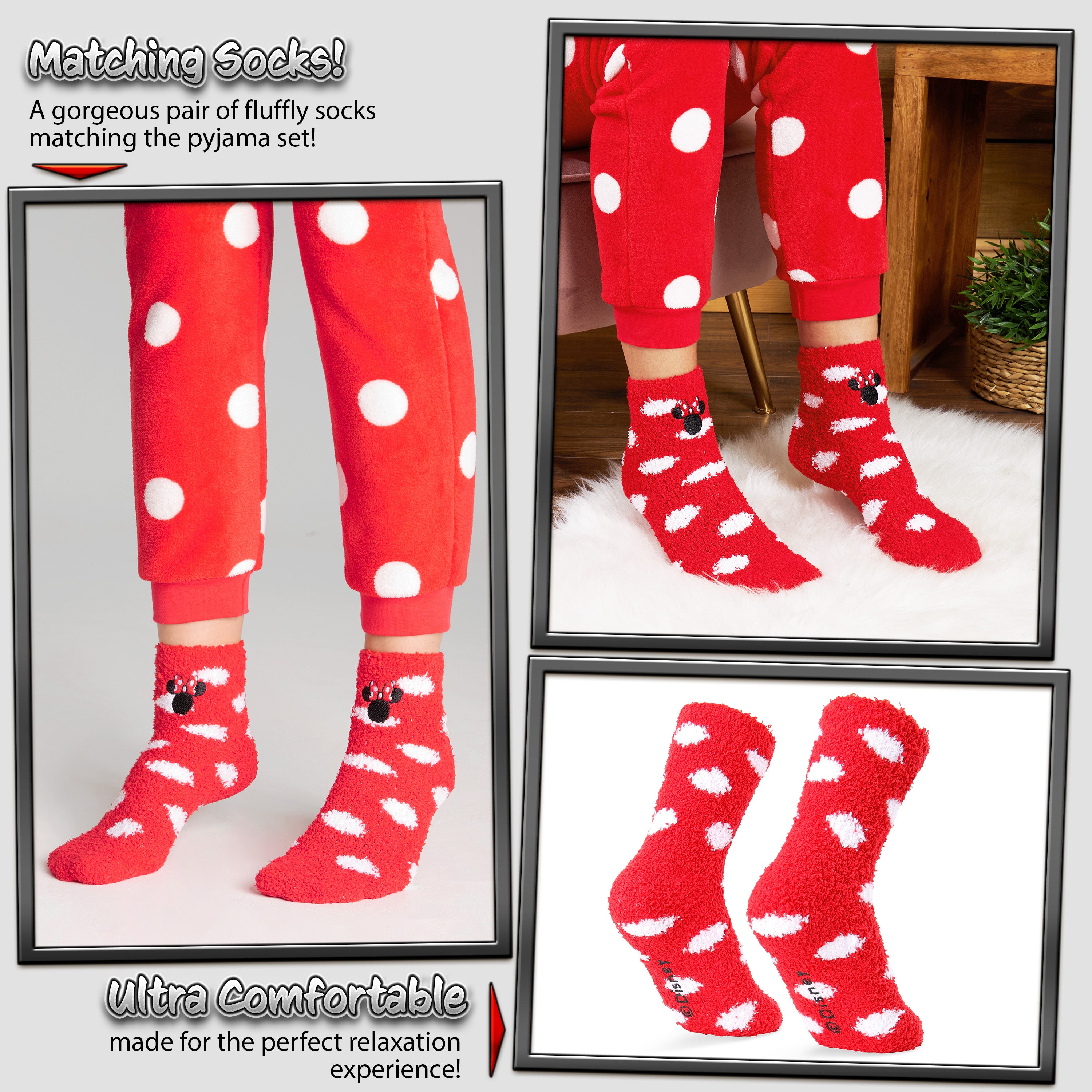 disney-minnie-pyjama-pilou-femme-avec-chaussettes image 4