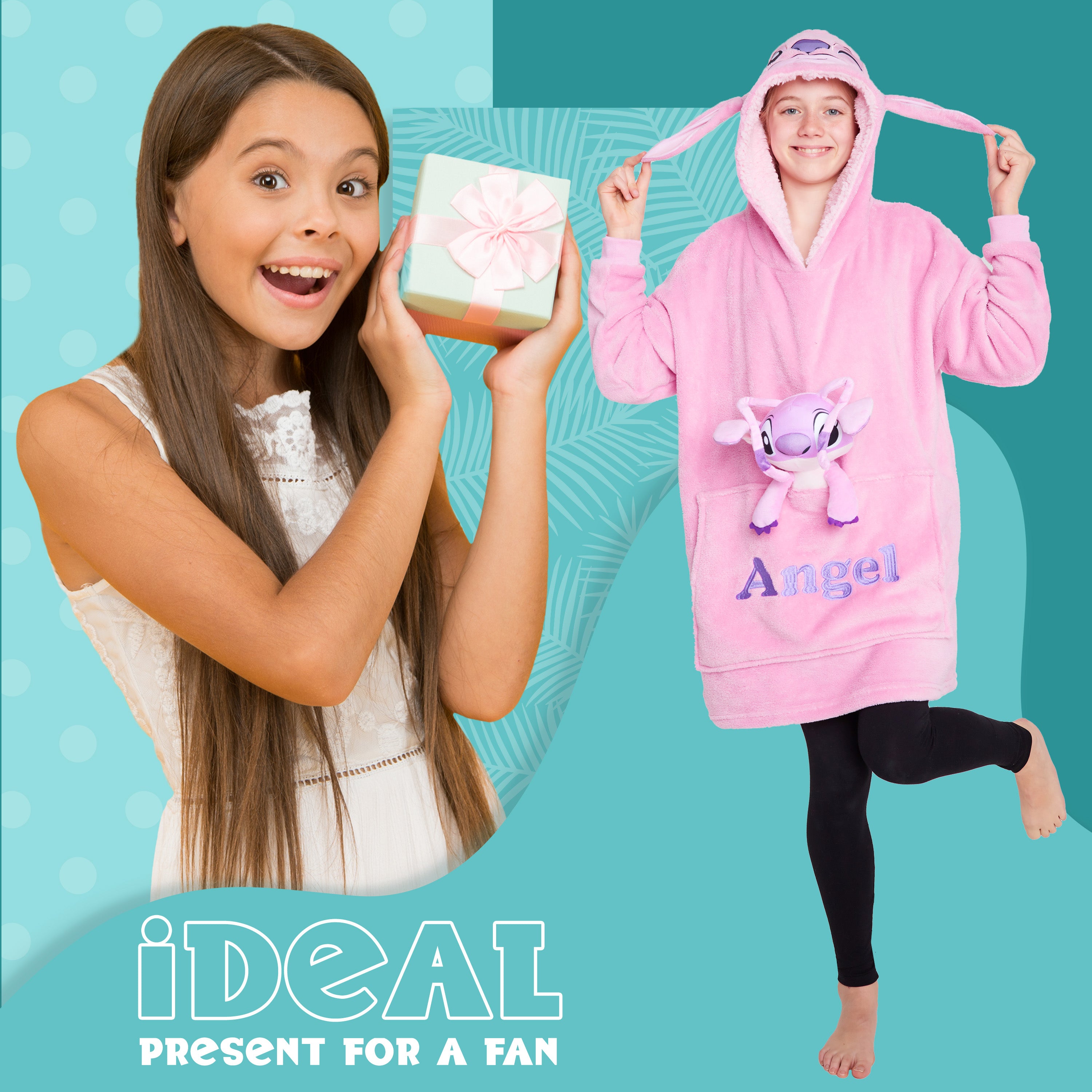 get-trend-boys-plaid-stitch-polaire-angel-rose-avec-peluche image 3