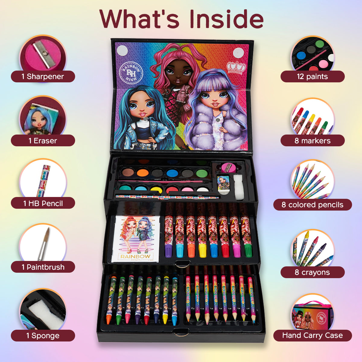 rainbow-high-kit-dessin-40-pi-ces-mallette-enfant-cadeau image 2