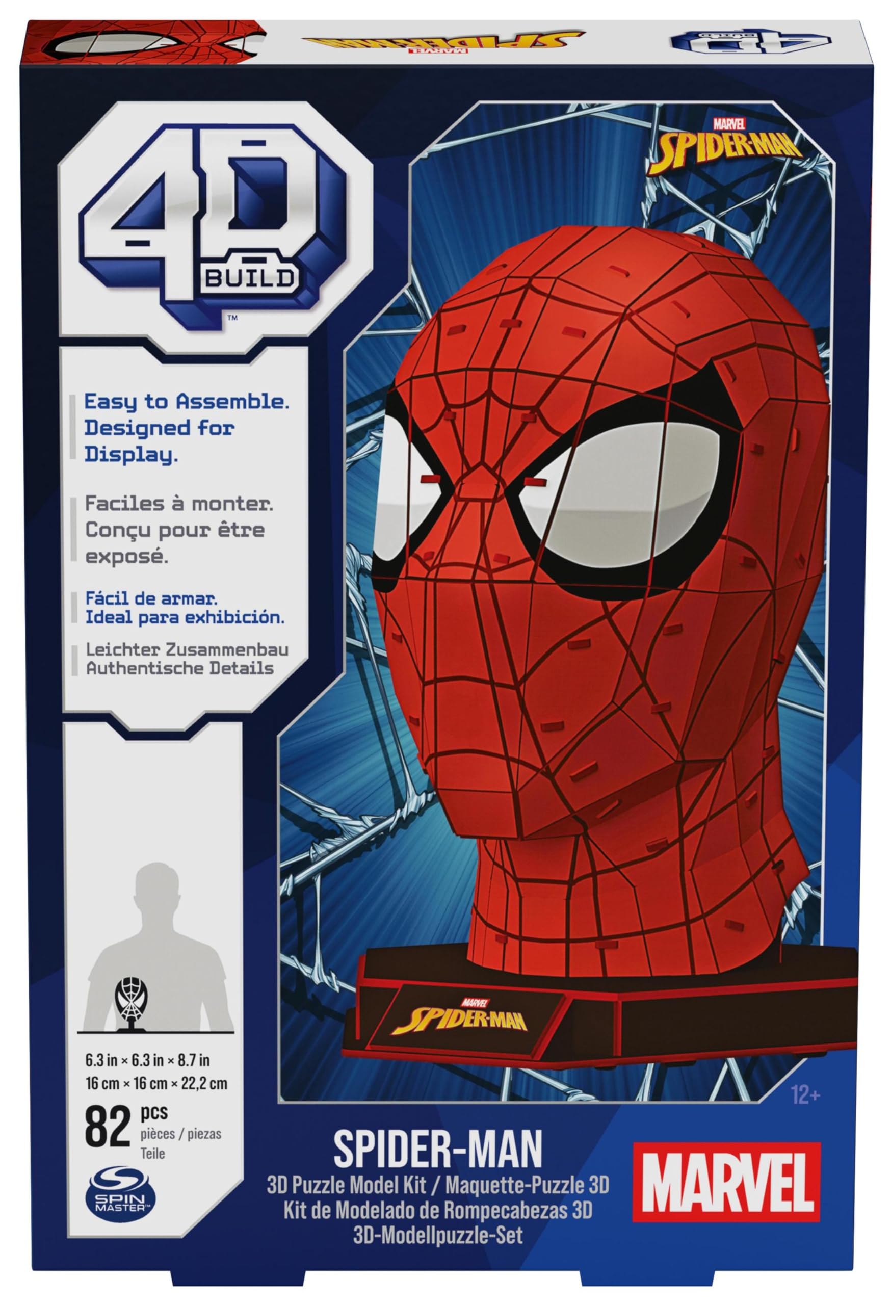 marvel-puzzles-spider-man-masque-3d-82-pi-ces-23-cm image 8