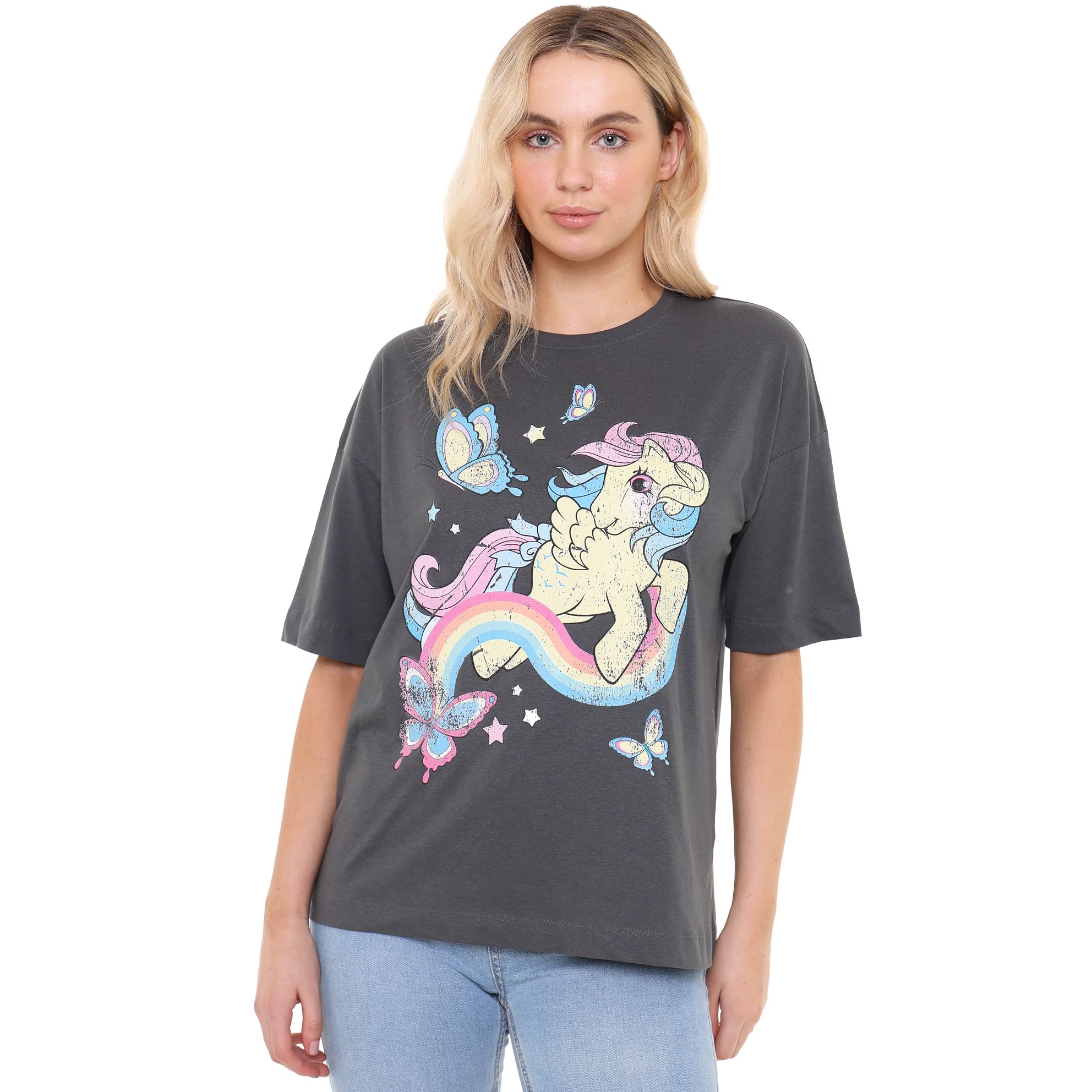 my-little-pony-t-shirt-femme-oversize-anthracite image 3