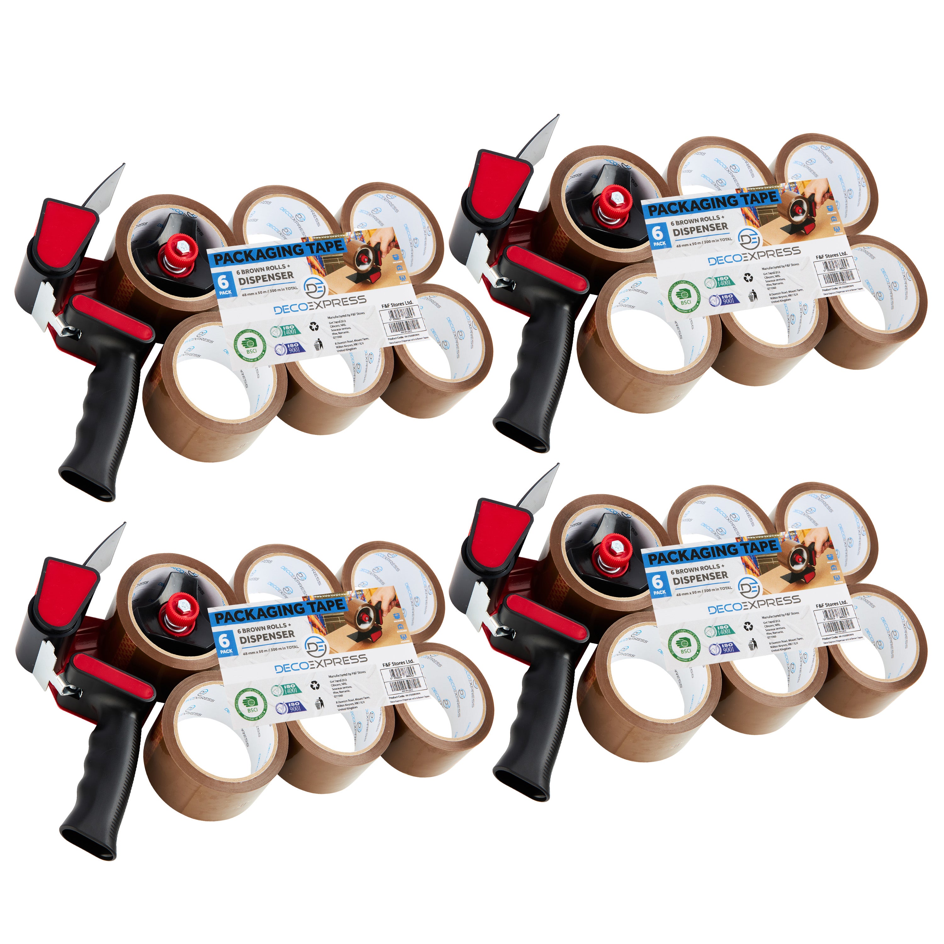 deco-express-d-vidoir-ruban-adh-sif-marron-6-rouleaux-lot-4 image 1
