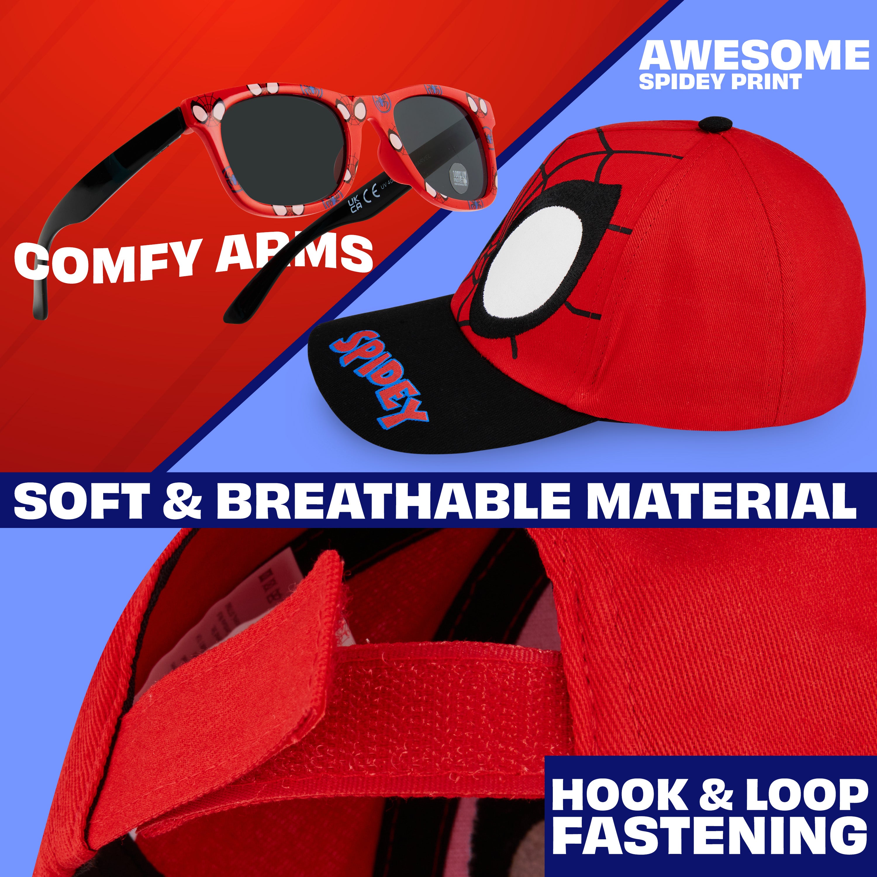 marvel-spiderman-casquette-lunettes-enfant-uv400-r-glable image 6