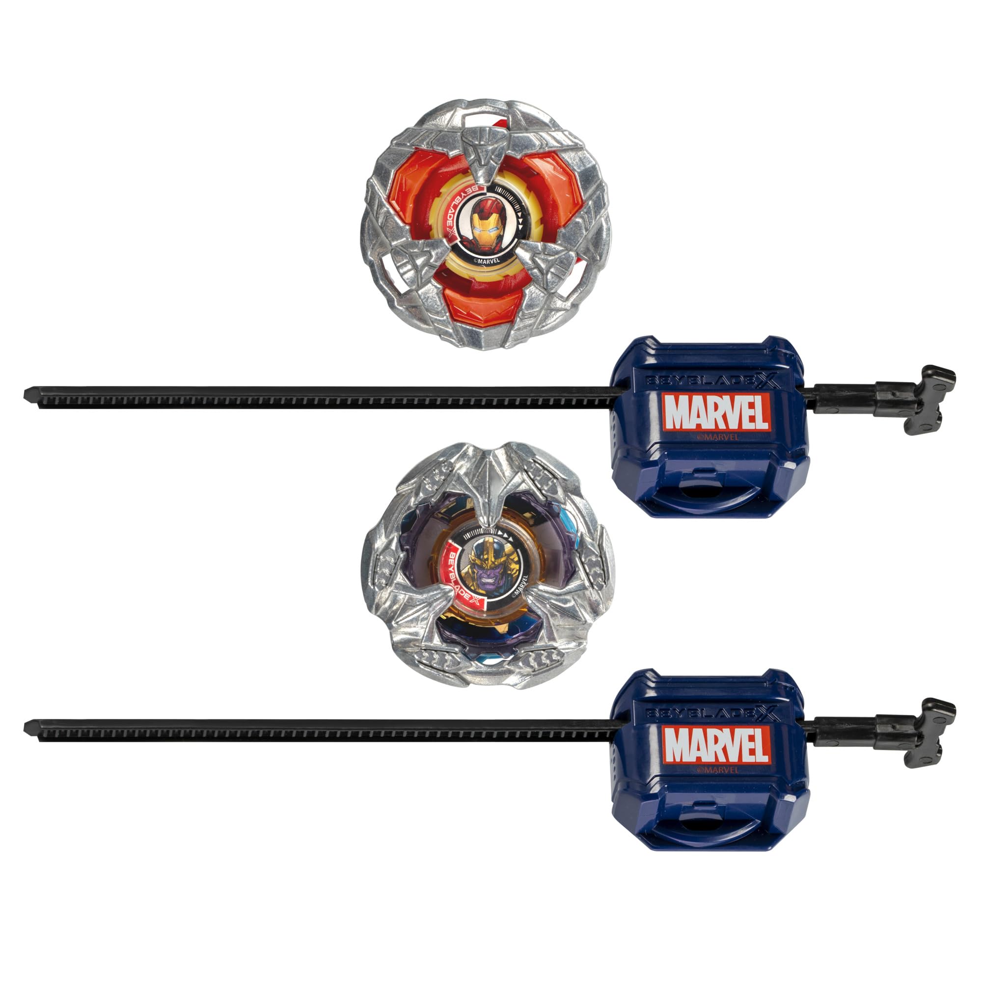 beyblade-x-marvel-iron-man-4-80b-vs-thanos-4-60b-toupies image 2