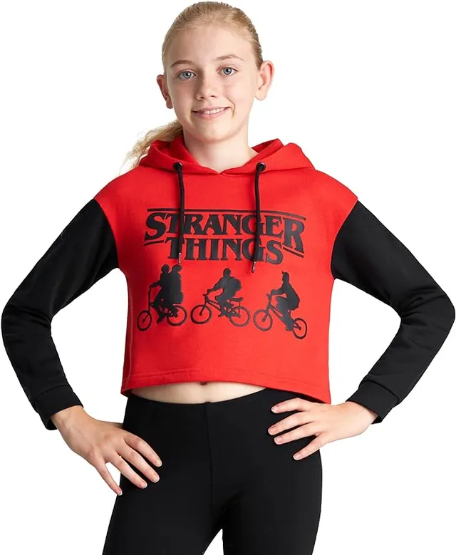 get-trend-stranger-things-sweat-capuche-cropped-fille-13-14-ans-coton image 1
