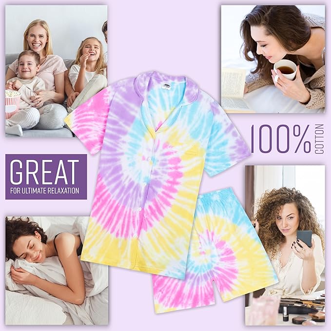 citycomfort-pyjama-femme-coton-boutonn-noir-taille-m image 2